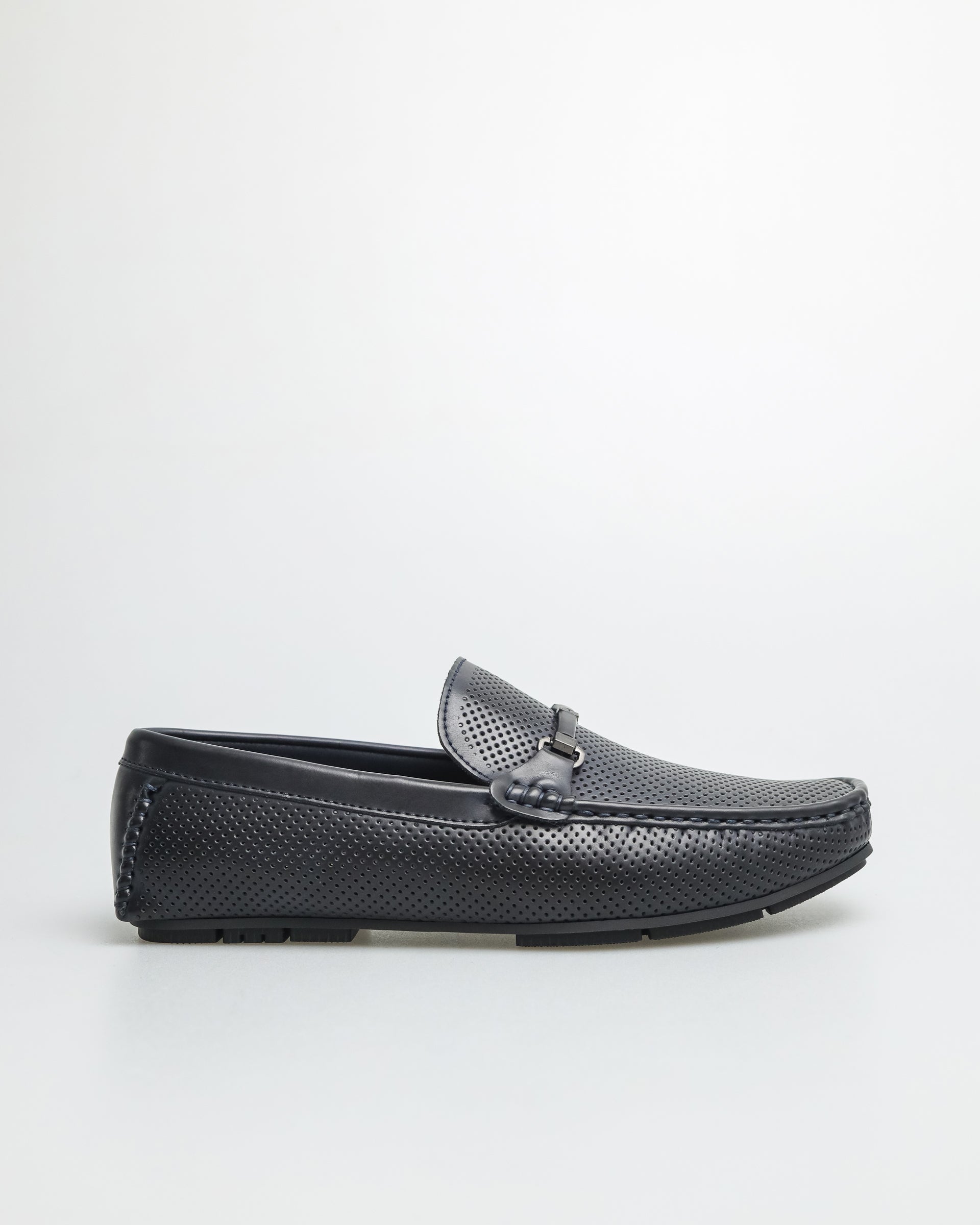 Tomaz C544 Men's Buckle Moccasins (Navy)