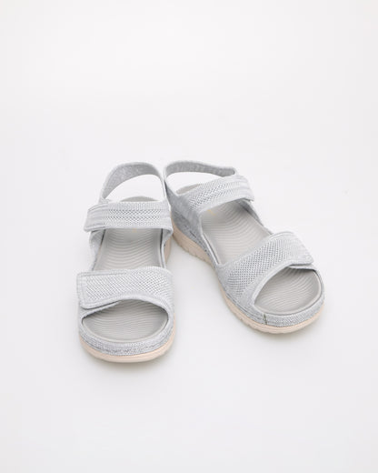 Tomaz NN504 Ladies Knit Strap Sandals (Light Grey)