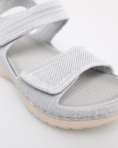 Tomaz NN504 Ladies Knit Strap Sandals (Light Grey)