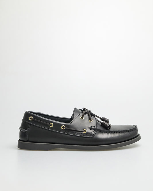 Tomaz BF999A Men's Boatshoes (Black)