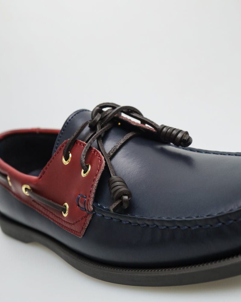 
                  
                    Load image into Gallery viewer, Tomaz C999B Men&amp;#39;s Leather Boat Shoes (Navy/Wine)
                  
                