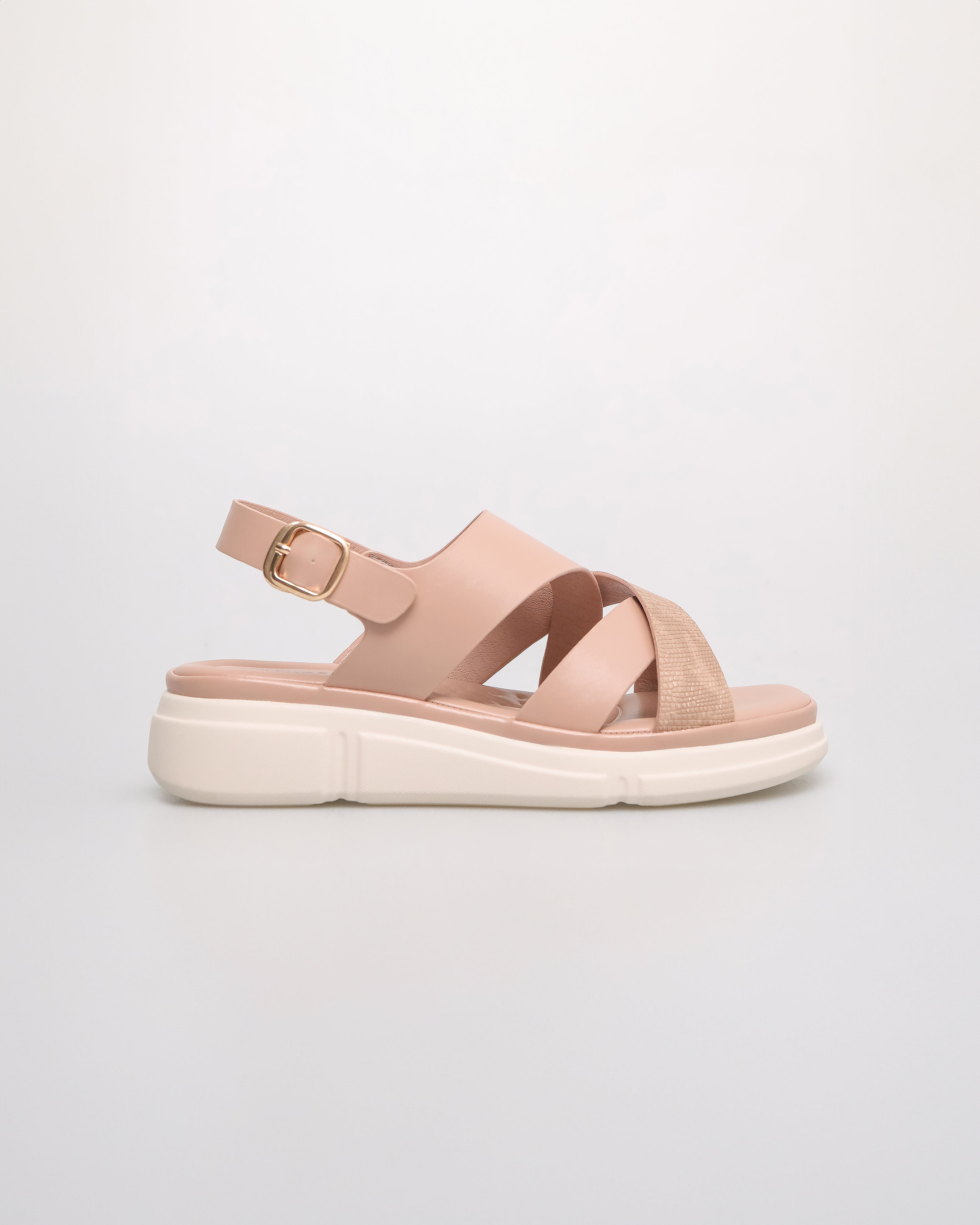 Tomaz NN497 Ladies Cross-Strap Sandal (Nude)