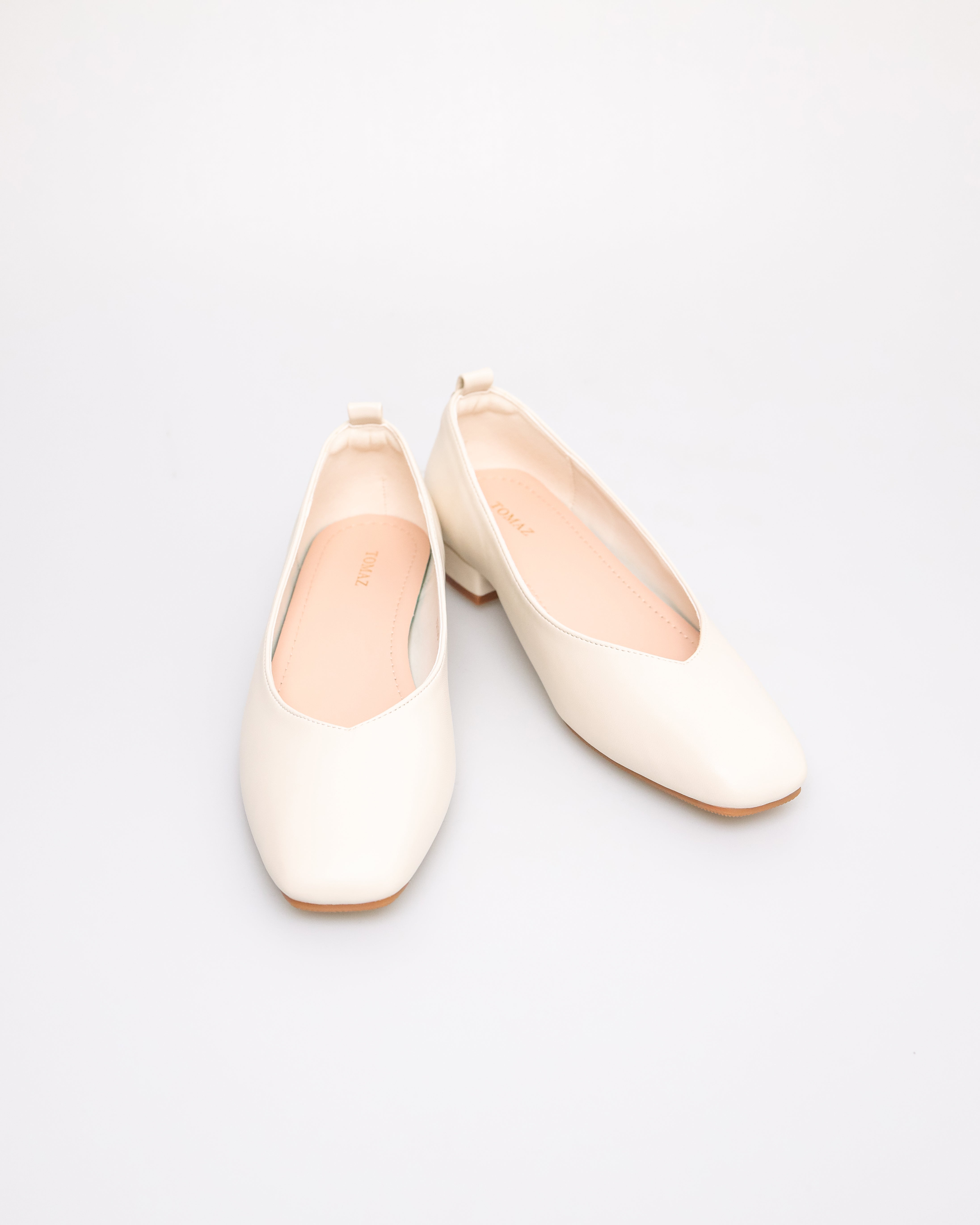 Tomaz YX195 Ladies Classic Flats (White)