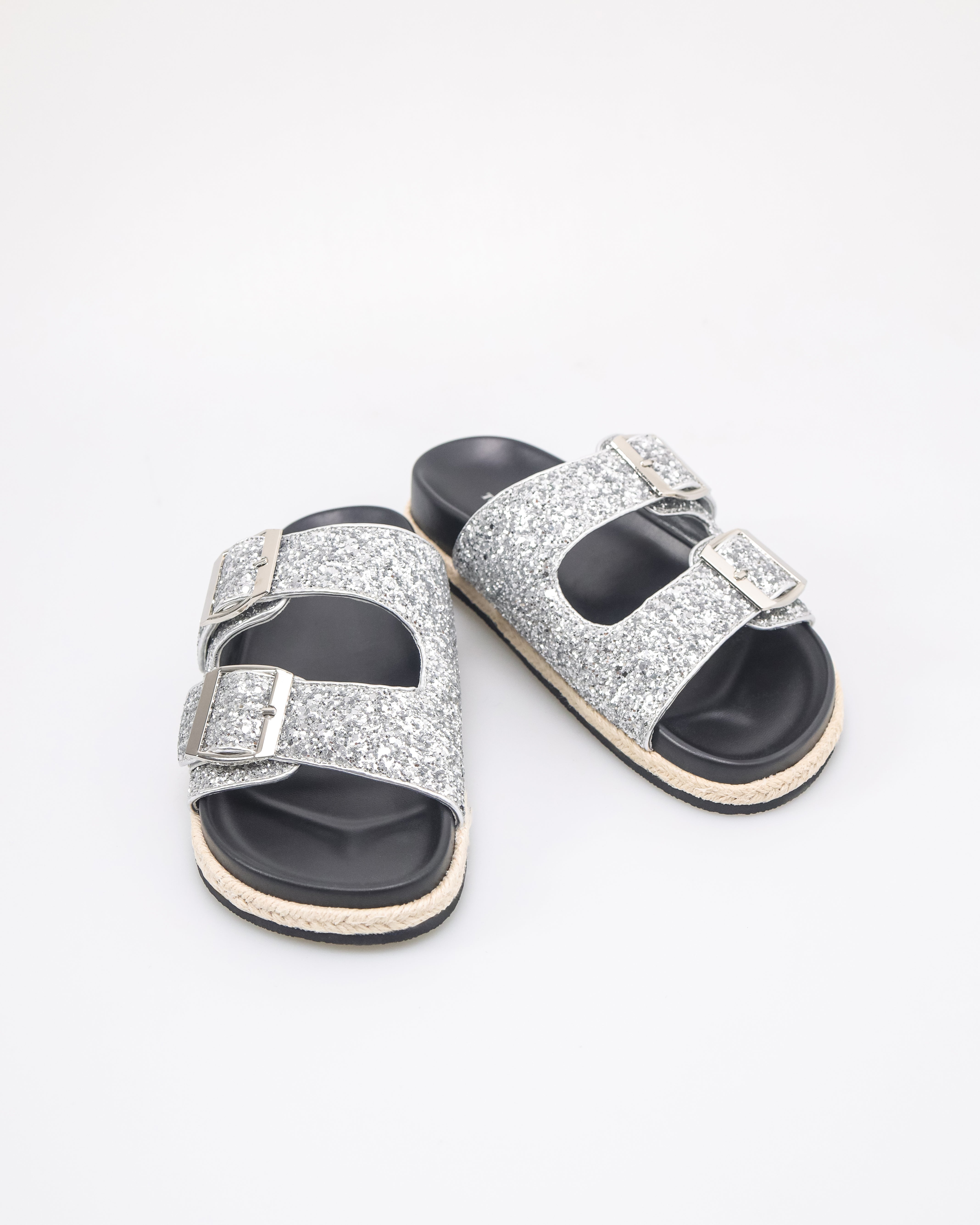 Tomaz NN457 Ladies Glittery Sandals (Silver)