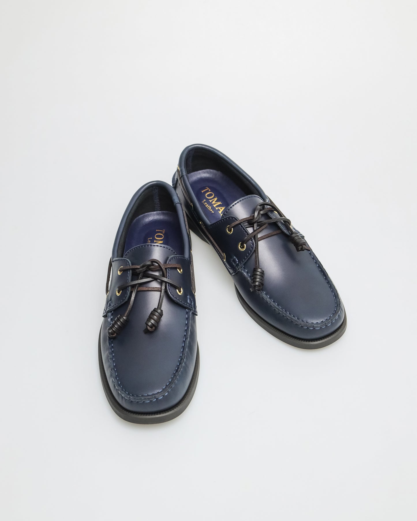 Tomaz C999A Men's Leather Boat Shoes (Navy)