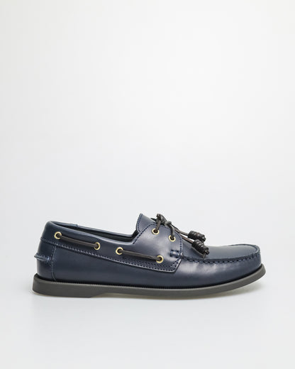 Tomaz C999A Men's Leather Boat Shoes (Navy)