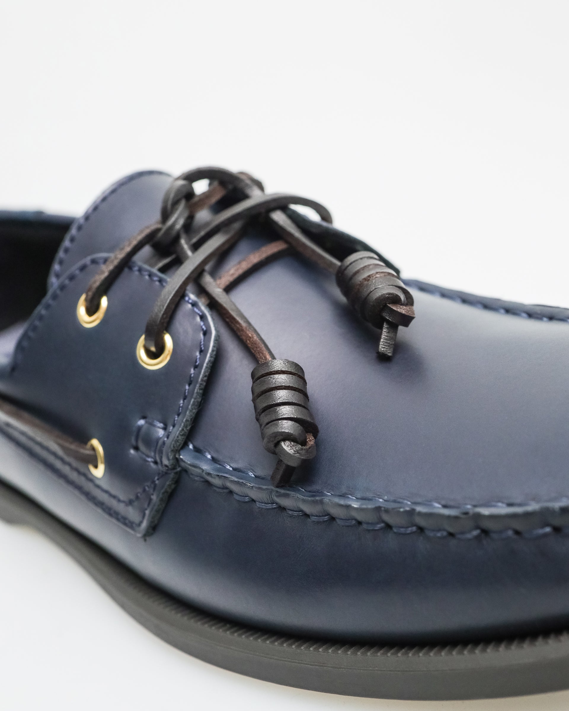 Tomaz C999A Men's Leather Boat Shoes (Navy)