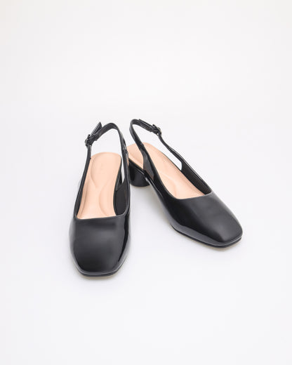 Tomaz NN360 Ladies Plain Slingback Heels (Black 1)