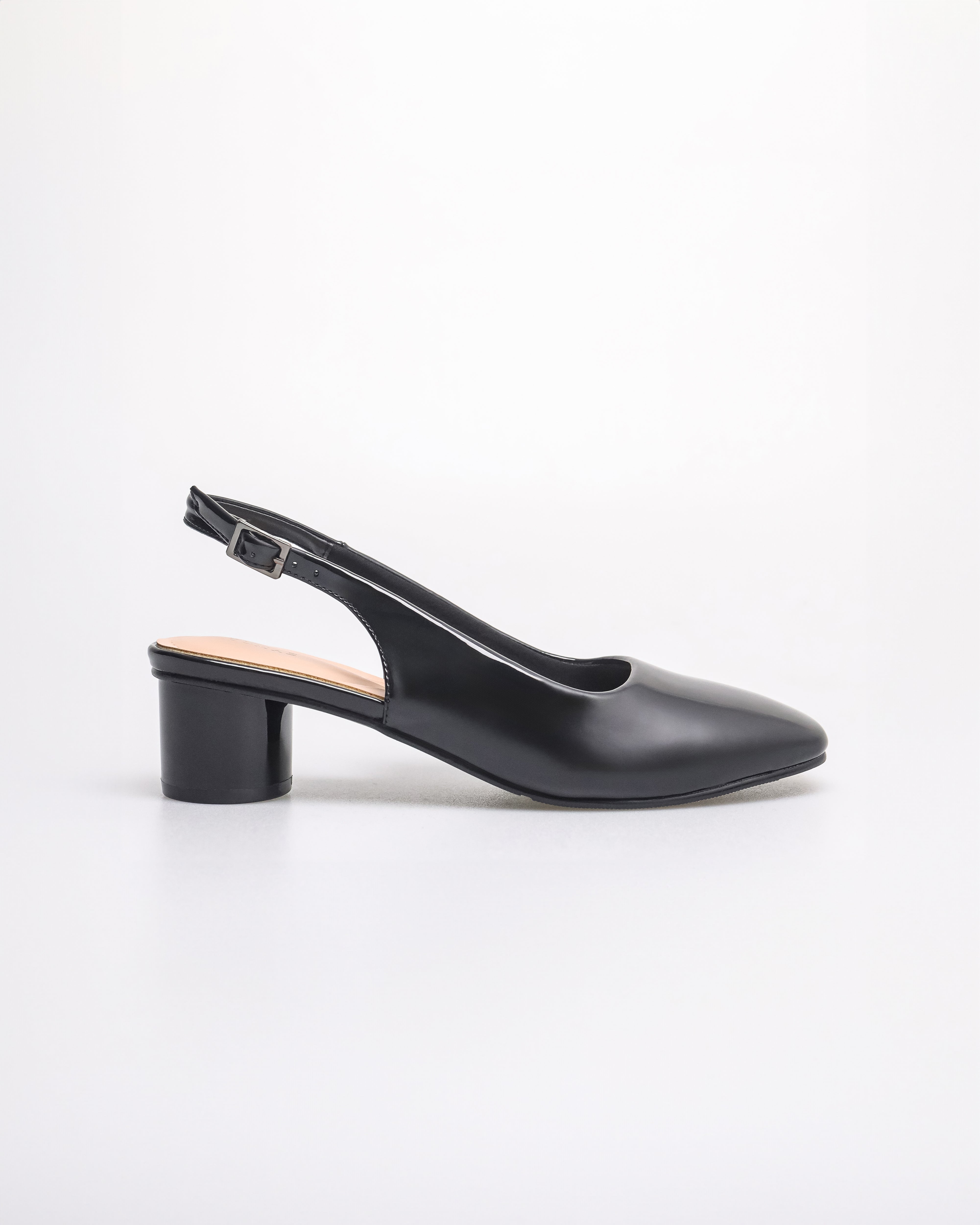 Tomaz NN360 Ladies Plain Slingback Heels (Black)