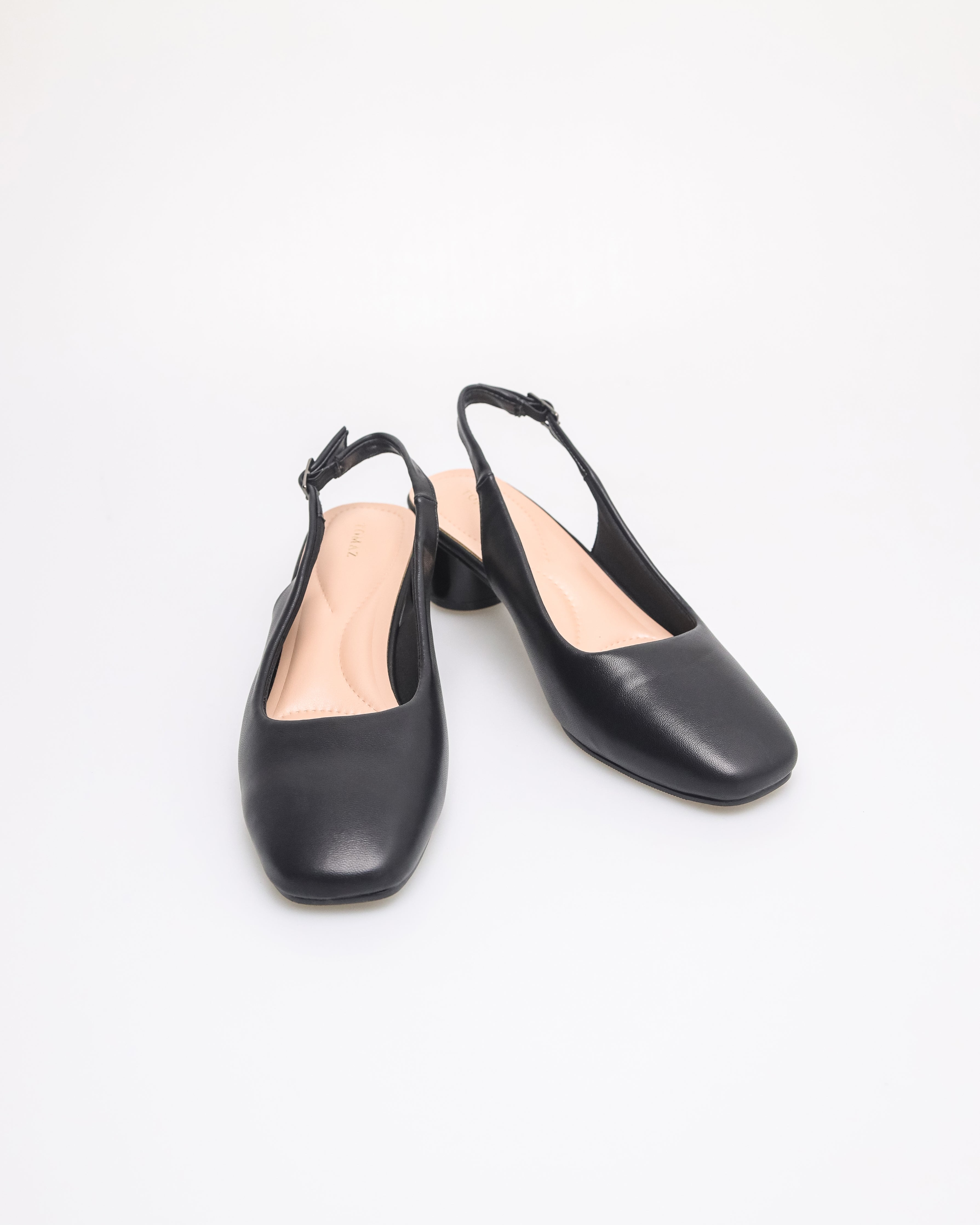 Tomaz NN360 Ladies Plain Slingback Heels (Black)