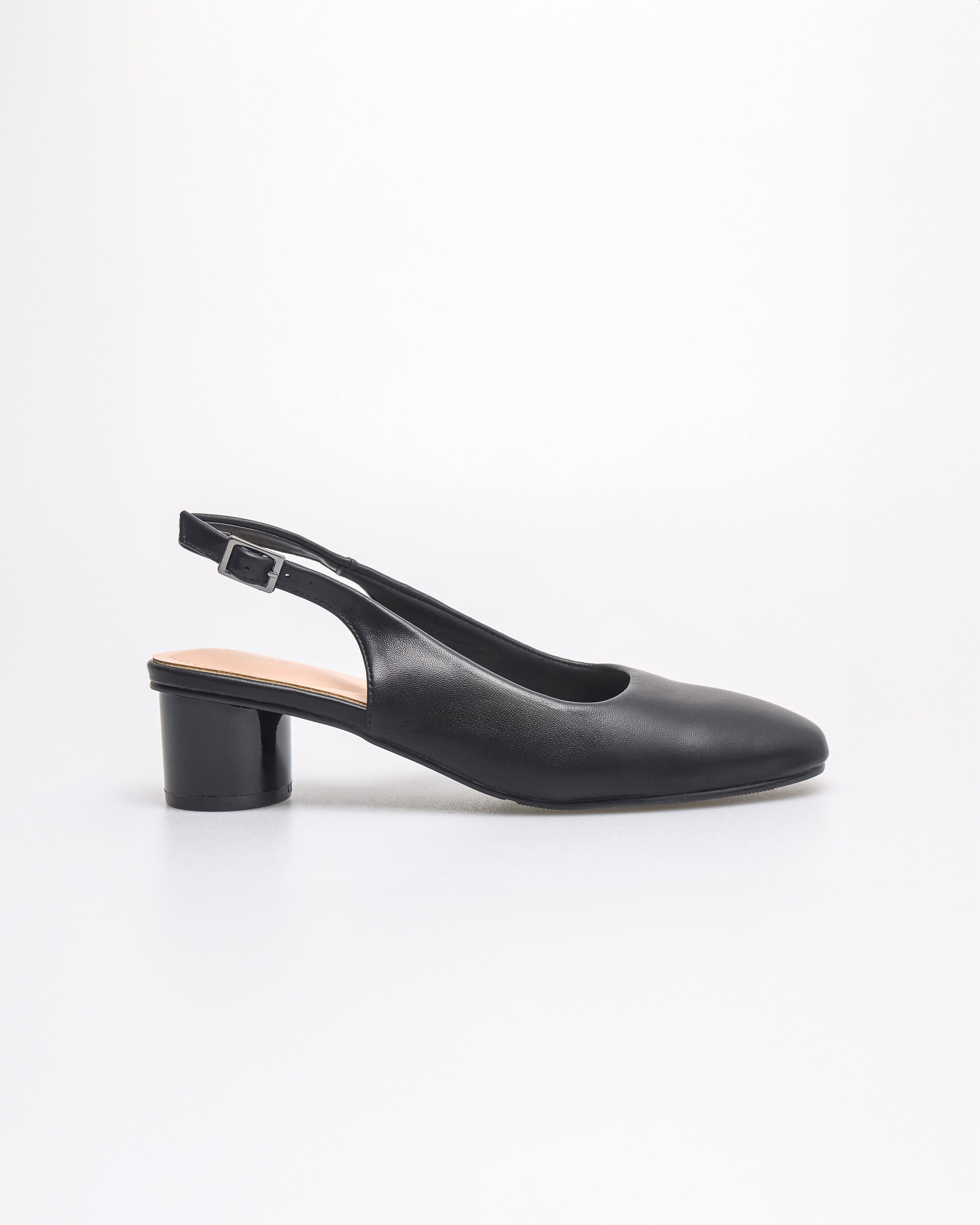 Tomaz NN360 Ladies Plain Slingback Heels (Black 1)