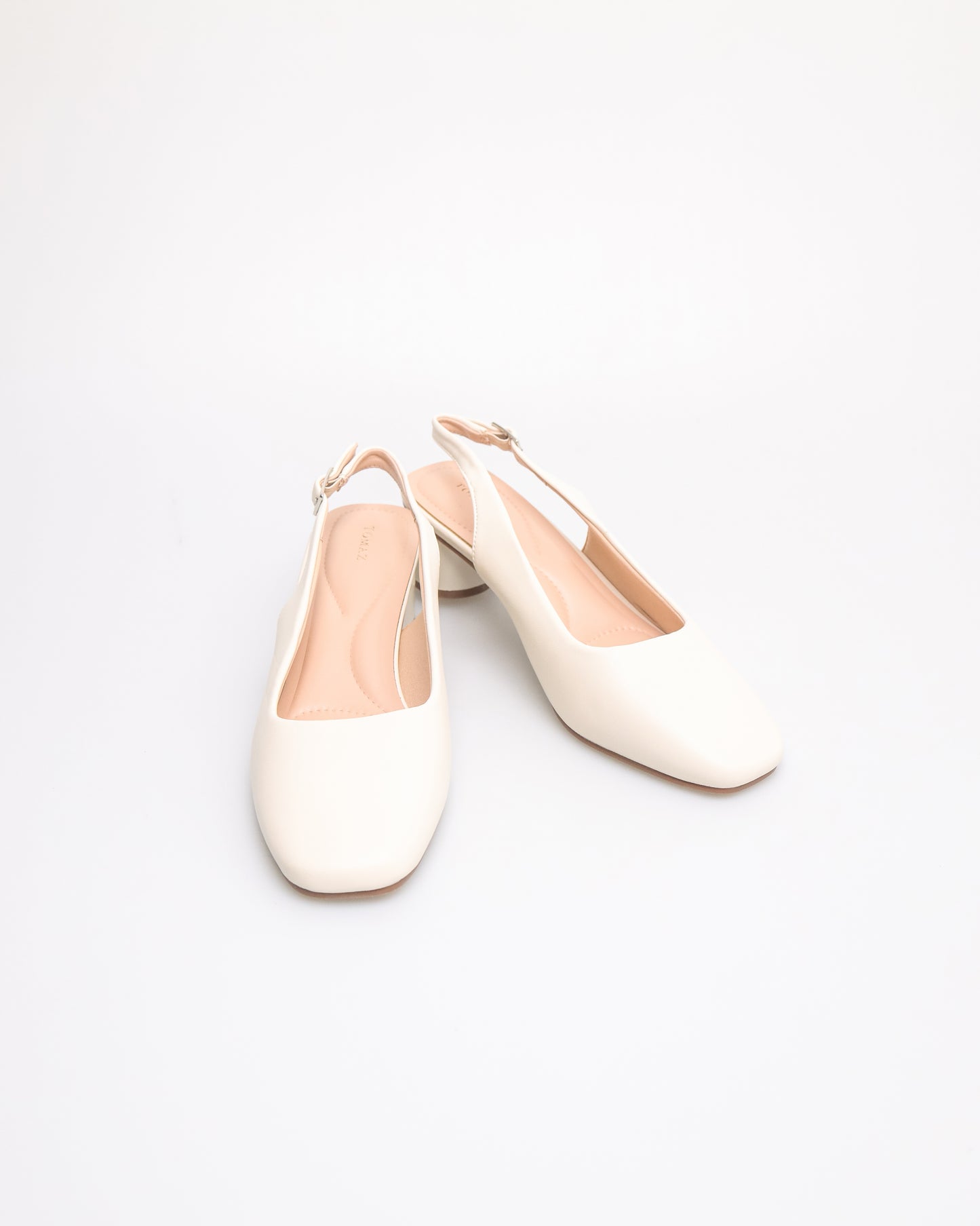 Tomaz NN360 Ladies Plain Slingback Heels (Cream)