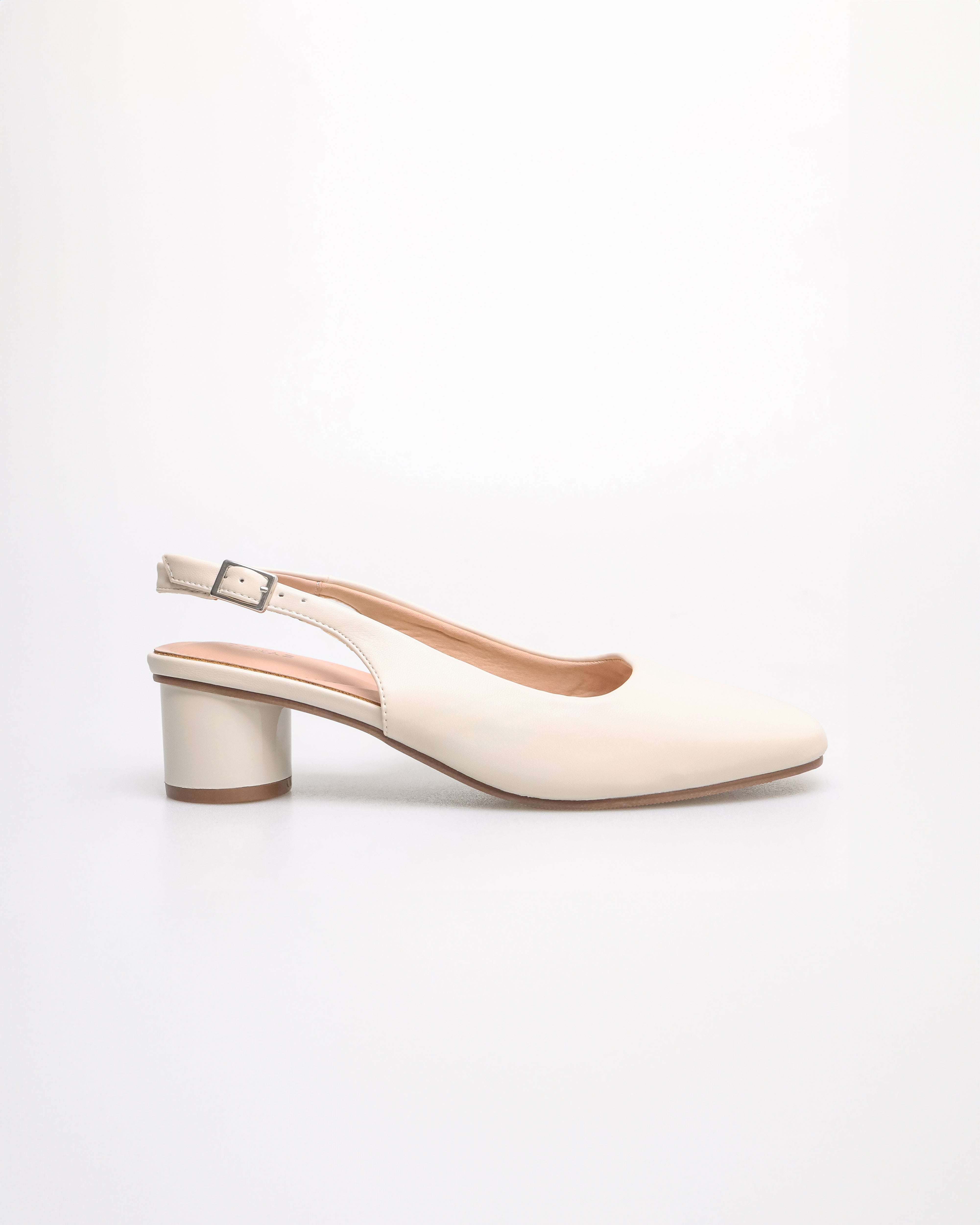 Tomaz NN360 Ladies Plain Slingback Heels (Cream)