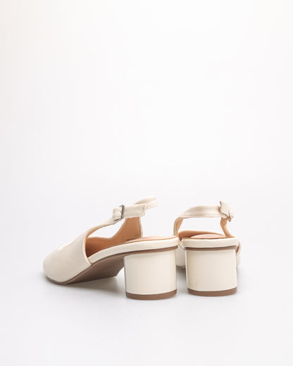 Tomaz NN360 Ladies Plain Slingback Heels (Cream)