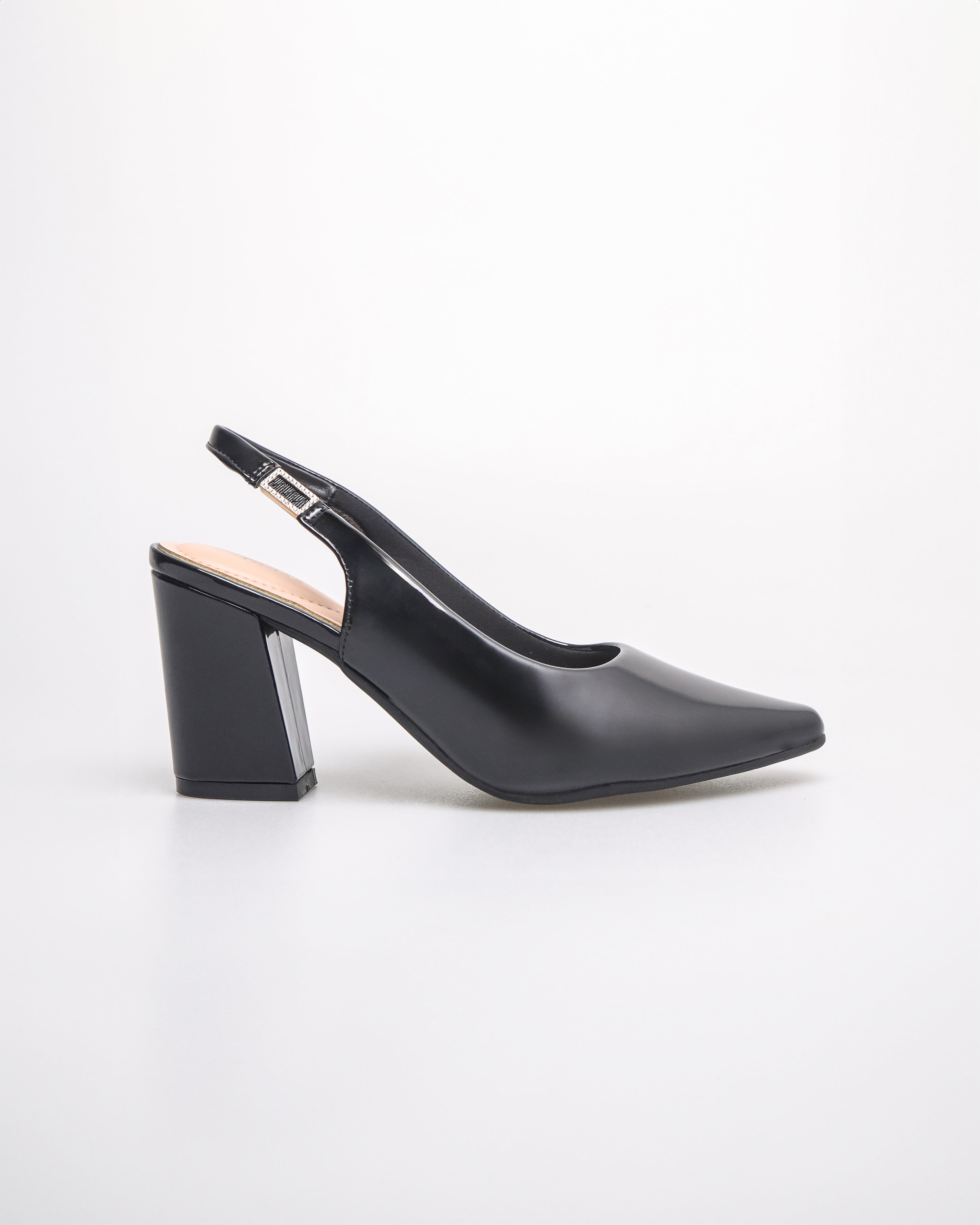 Tomaz NN439 Ladies Pointy Slingback Heels (Black)