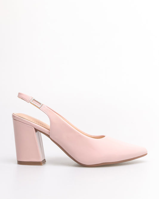 Tomaz NN439 Ladies Pointy Slingback Heels (Pink)