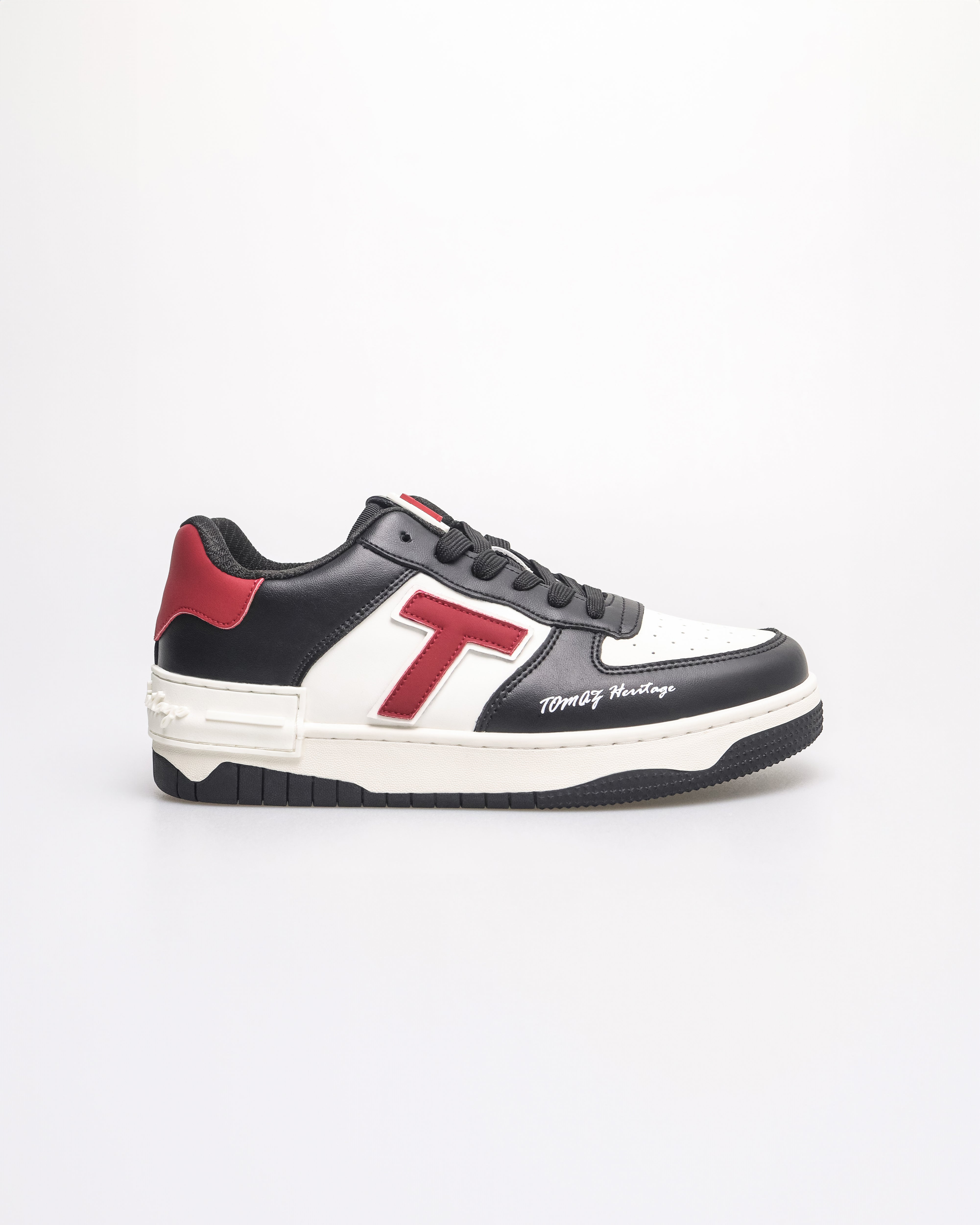 Tomaz TBB032 Men's T-Form Sneakers (Black/White/Red)