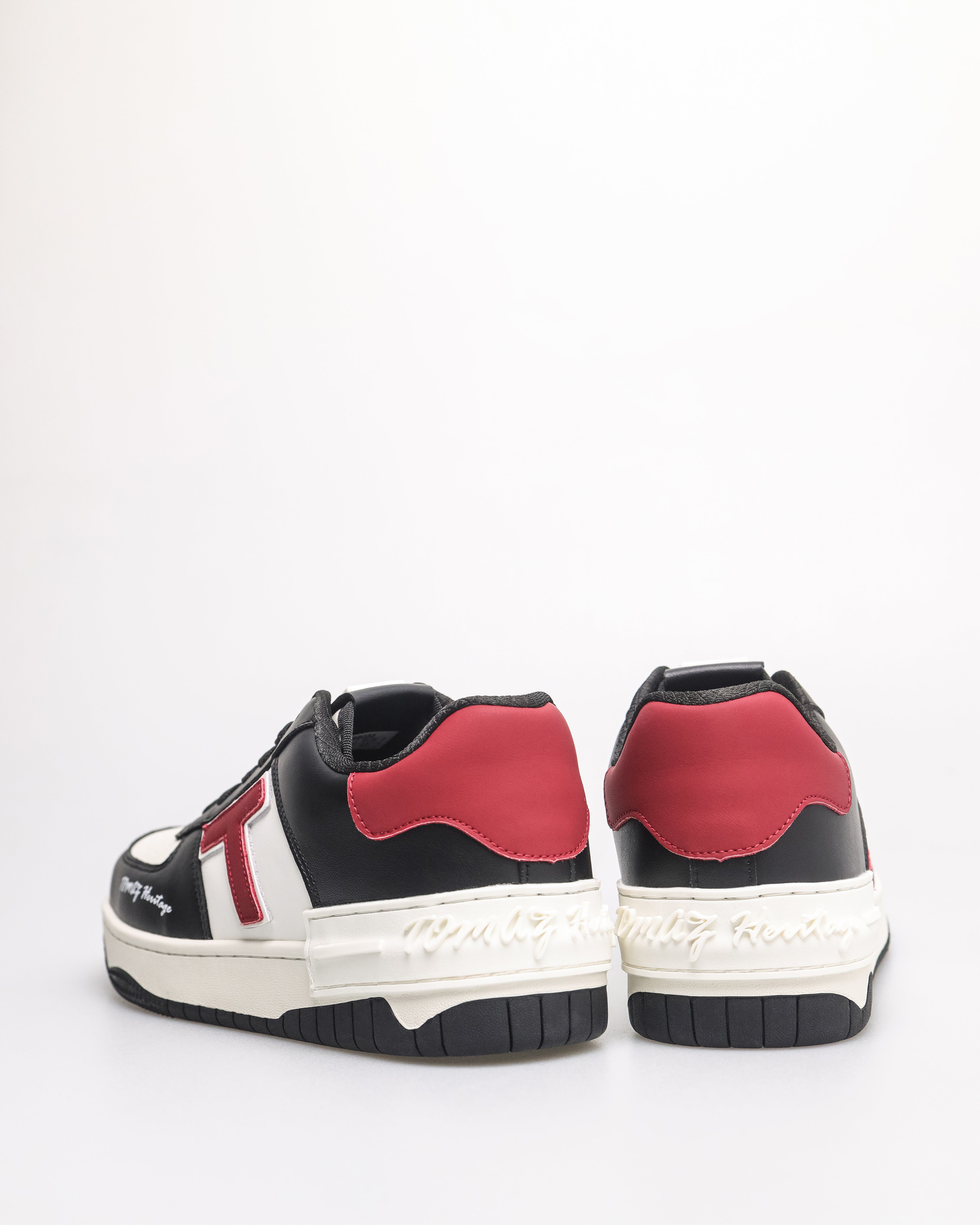 Tomaz TBB032 Men's T-Form Sneakers (Black/White/Red)