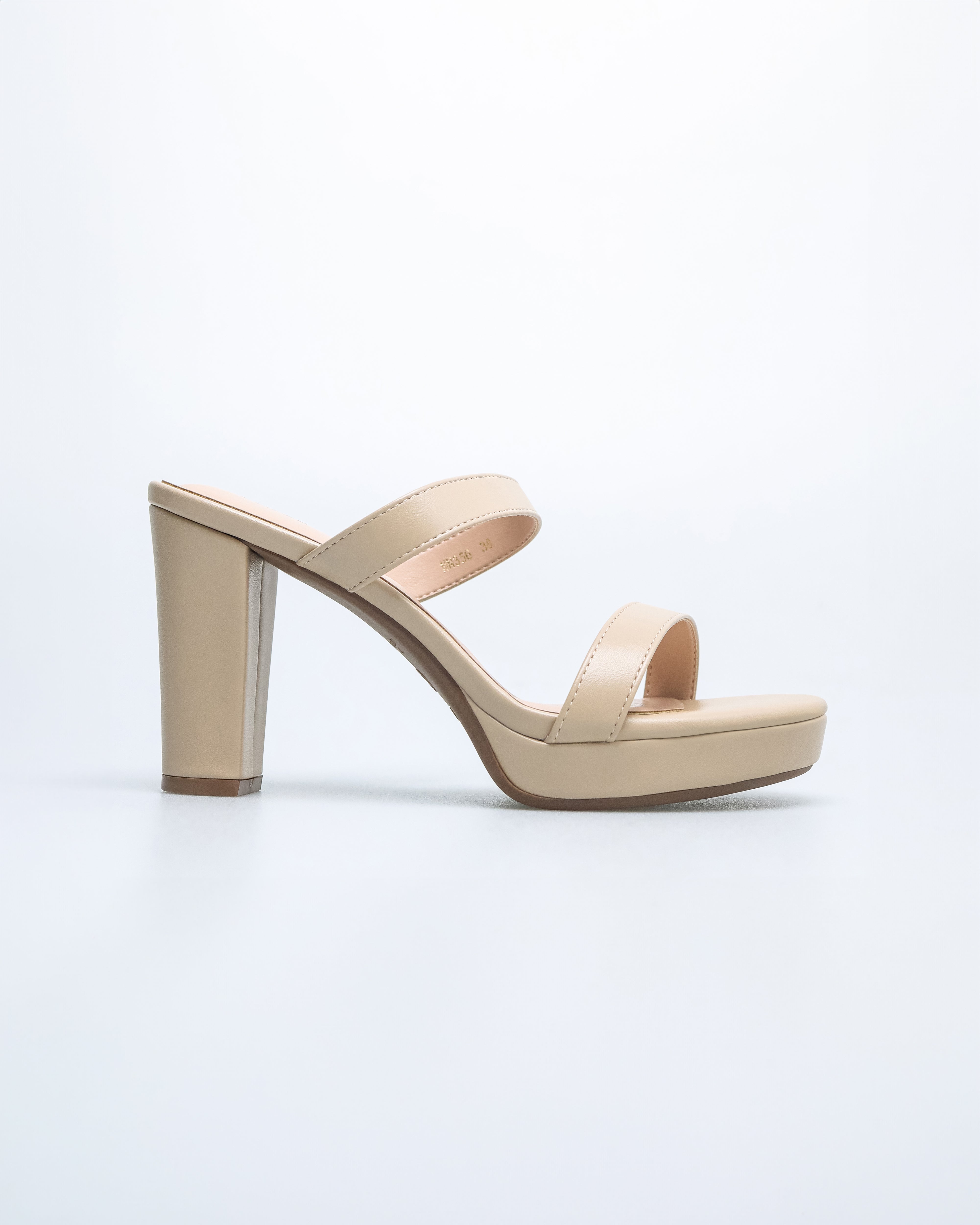 Tomaz NN356 Ladies Duo Strap Heels (Beige)