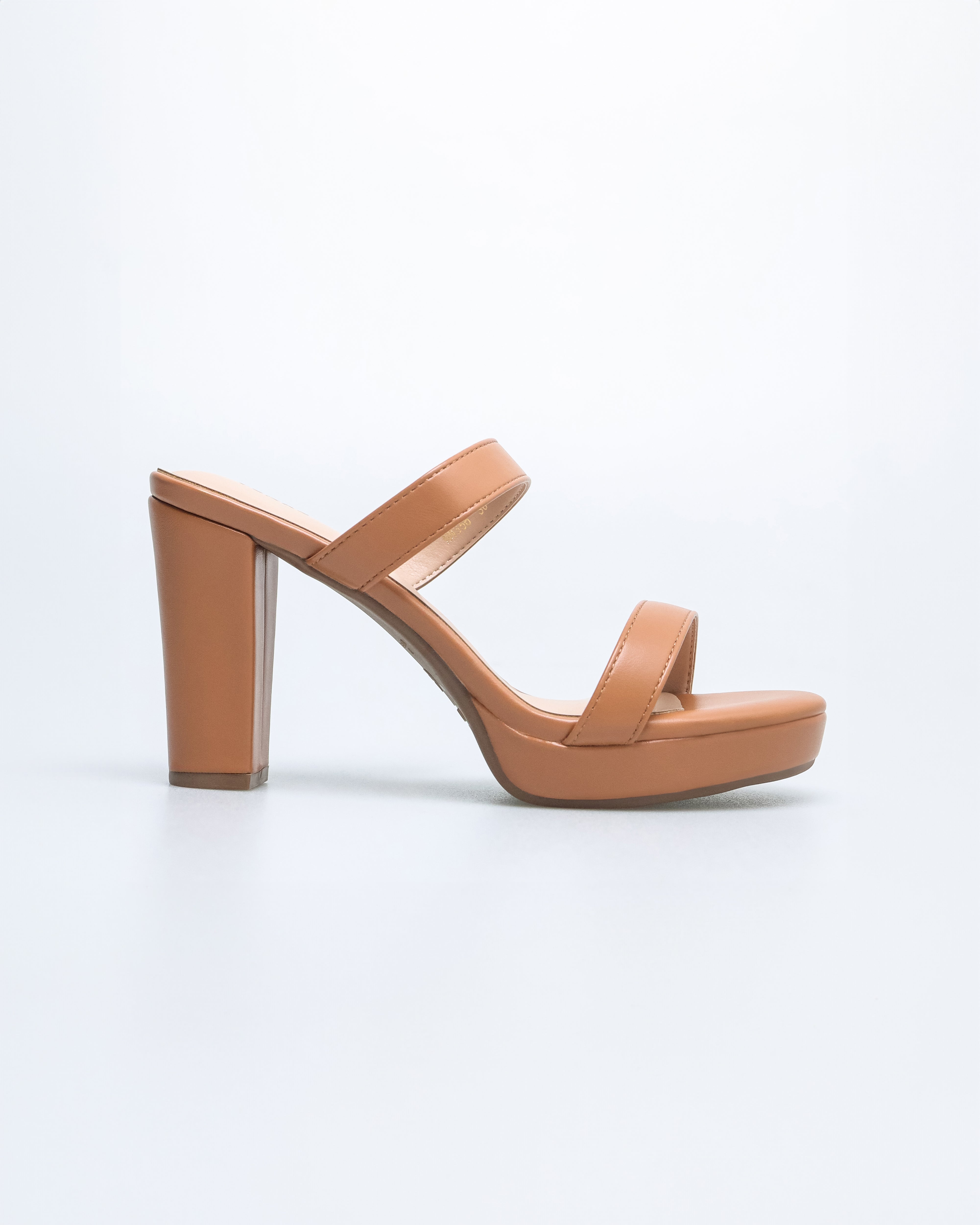 Tomaz NN356 Ladies Duo Strap Heels (Camel)