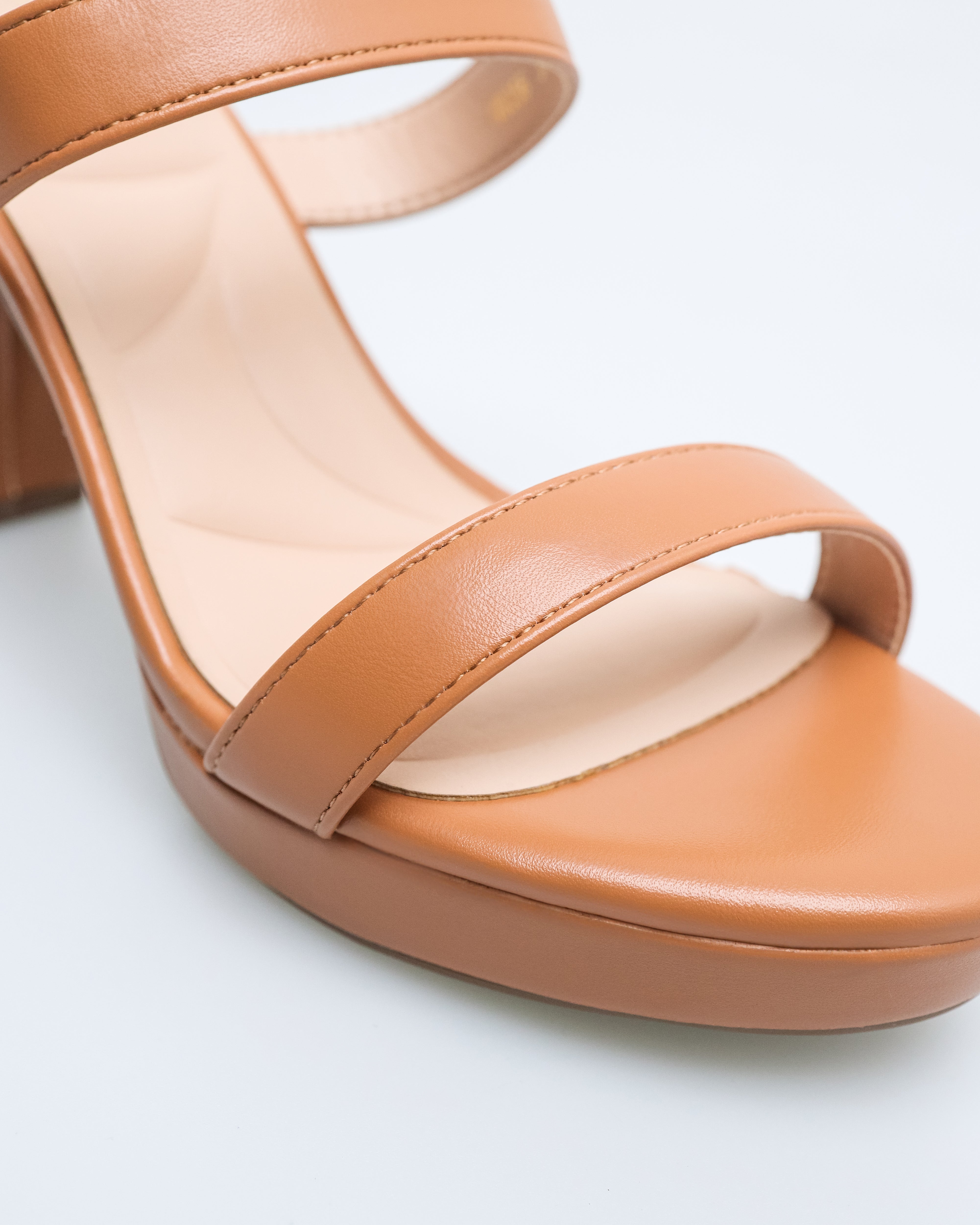 Tomaz NN356 Ladies Duo Strap Heels (Camel)