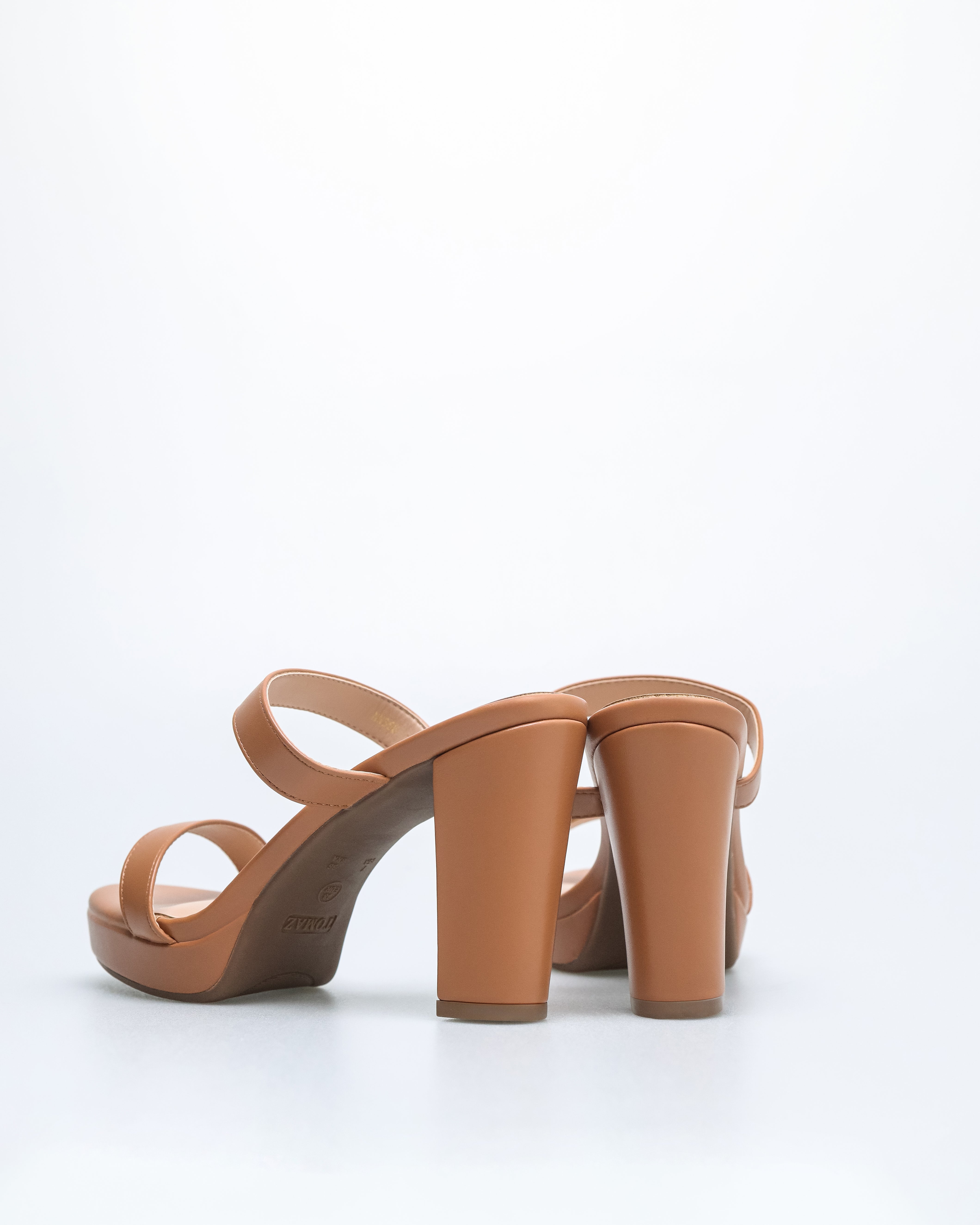 Tomaz NN356 Ladies Duo Strap Heels (Camel)