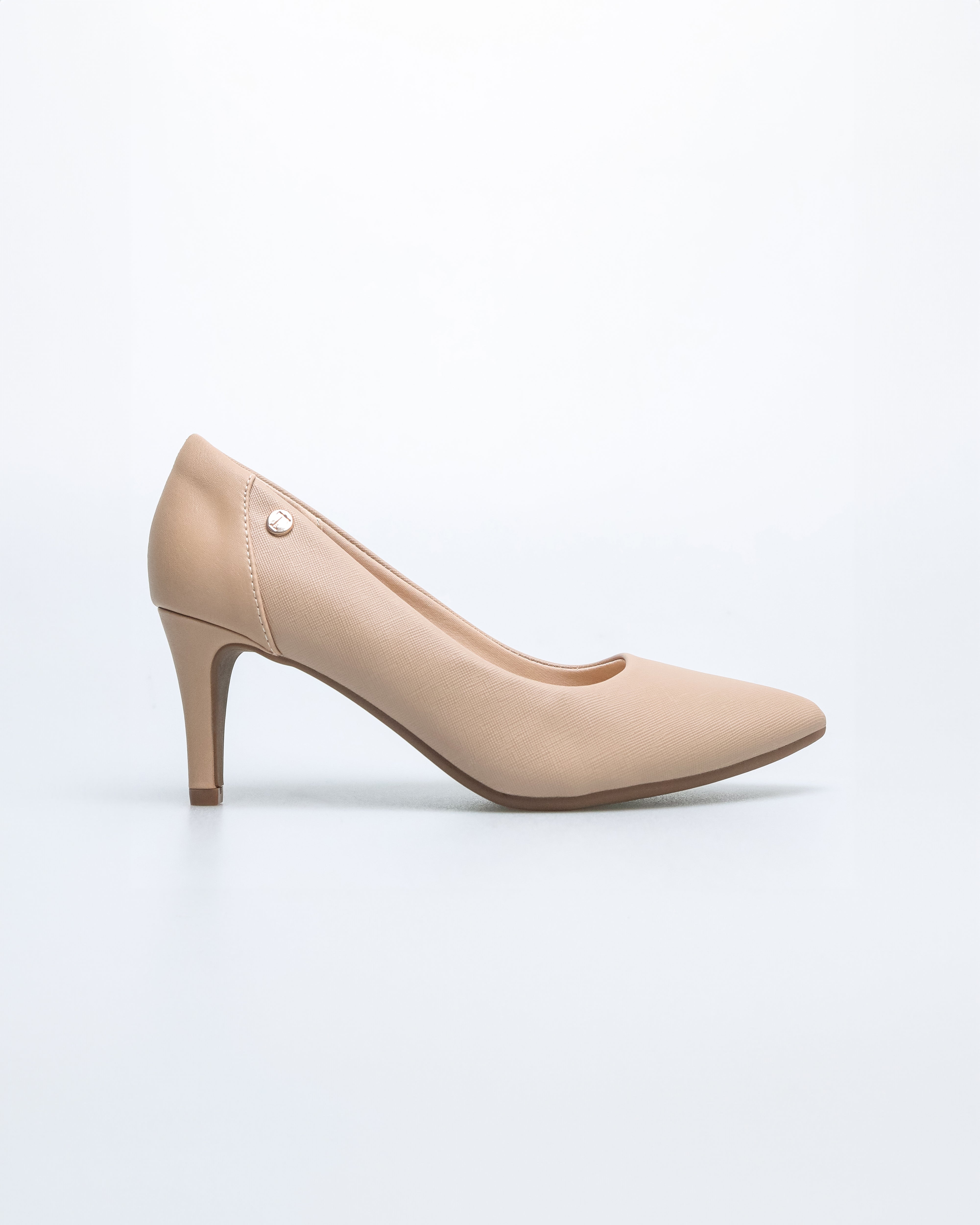 Tomaz NN371 Ladies Textured Pointy Heels (Cream)