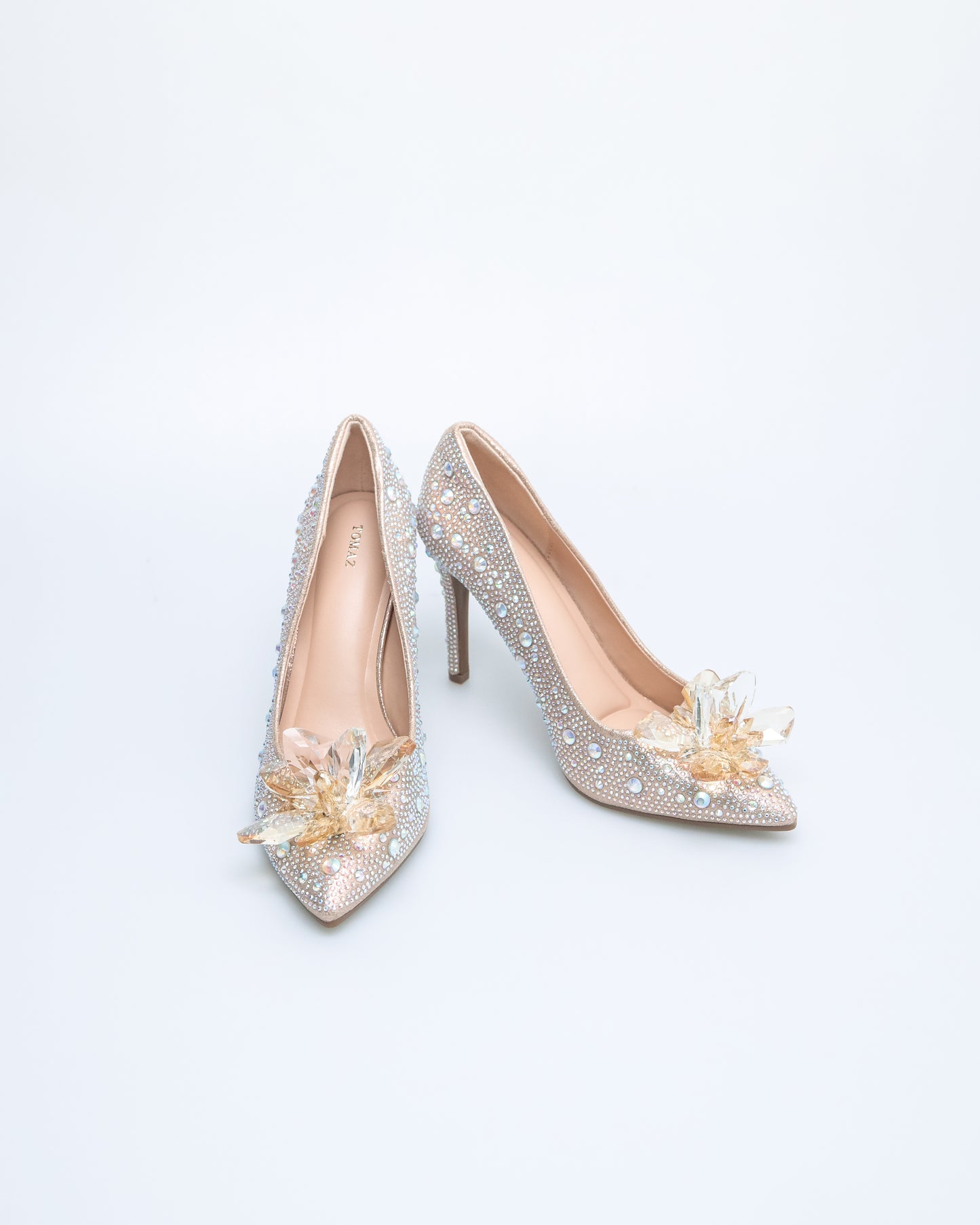 Tomaz NN391 Ladies Crystal Flower Heels