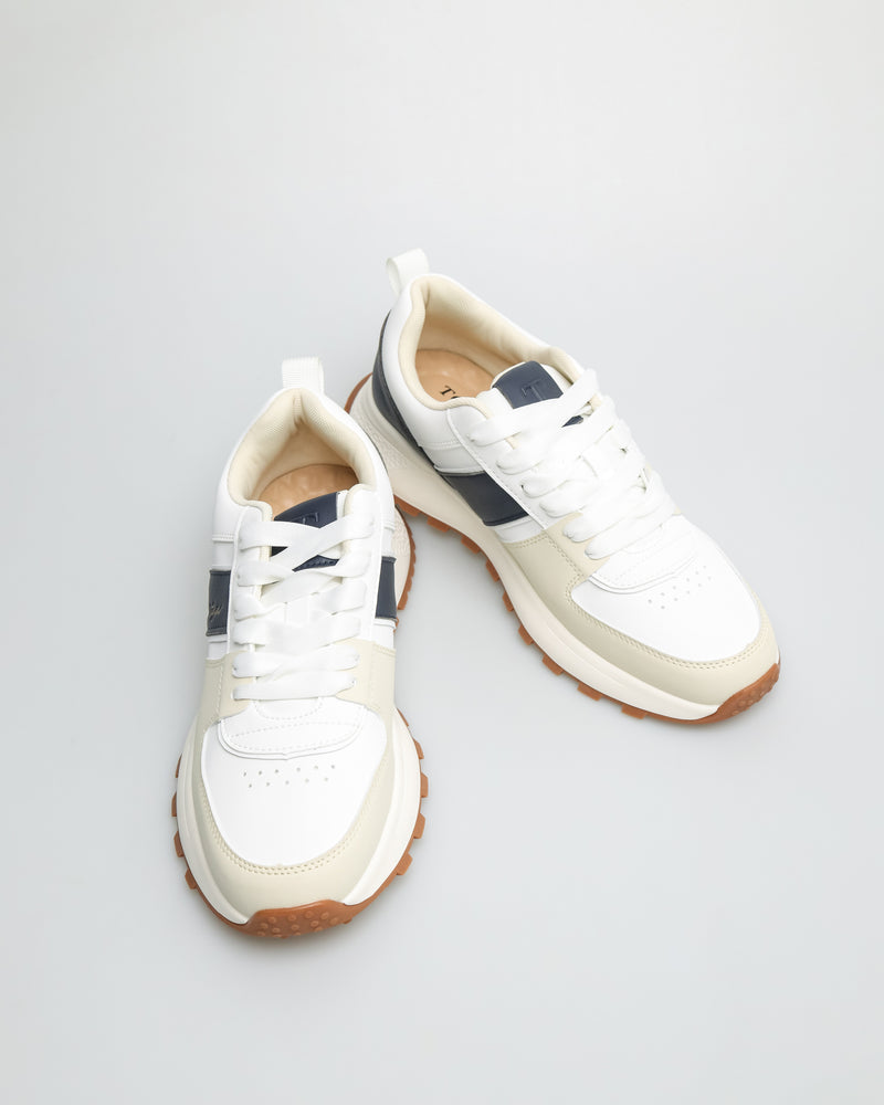 
                  
                    Load image into Gallery viewer, Tomaz TY021 Men&amp;#39;s Sneakers (Apricot/White/Navy)
                  
                