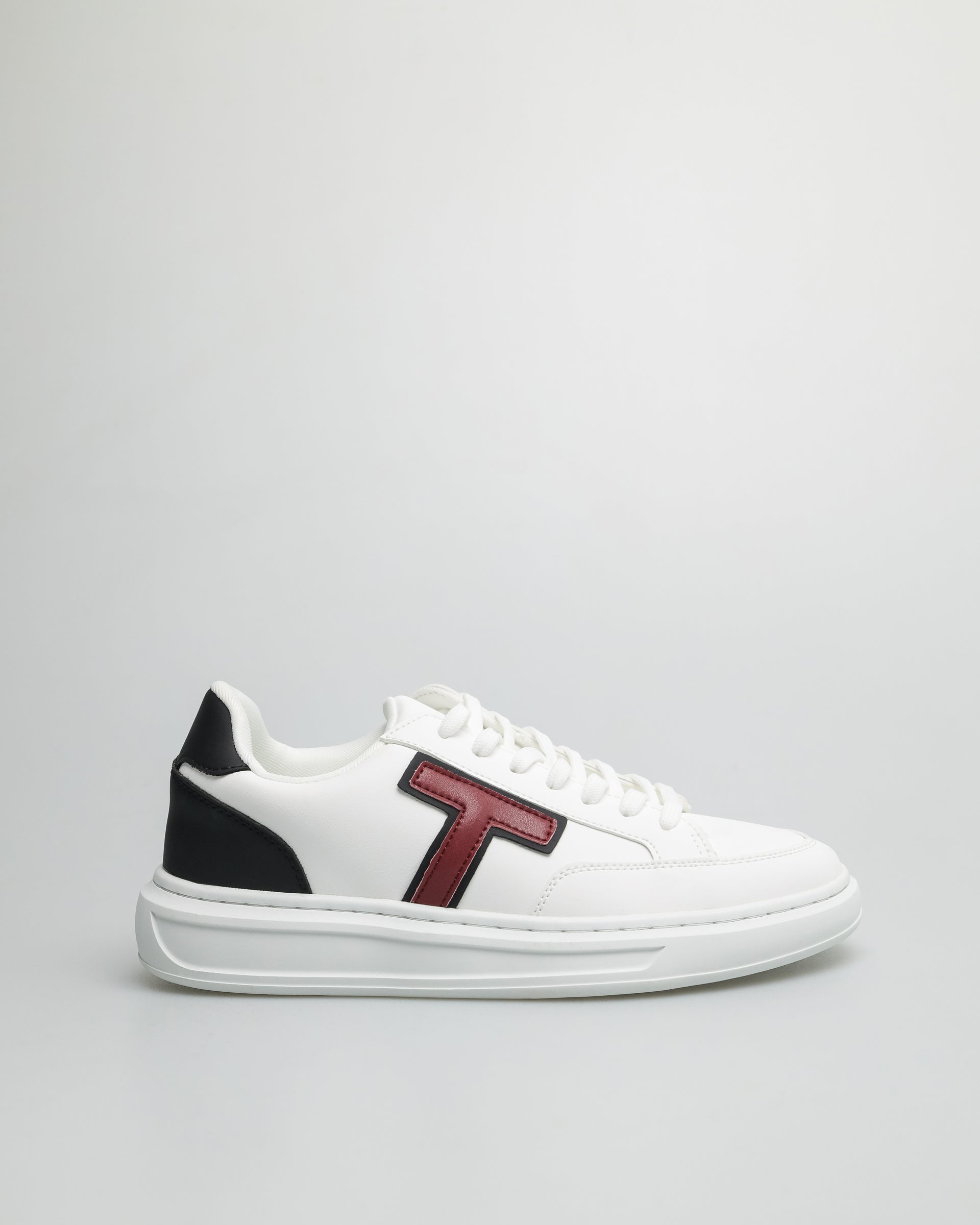 Tomaz TY016 Men's Urban Classic Sneakers (White/Red)