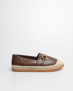 
                  
                    Load image into Gallery viewer, Tomaz YX146 Ladies Espadrille Buckle Flats (Coffee)
                  
                