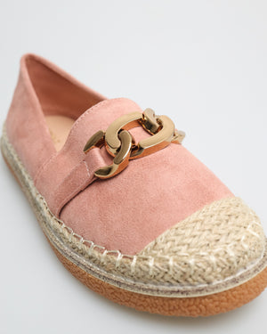 
                  
                    Load image into Gallery viewer, Tomaz YX147 Ladies Espadrille Buckle Flats (Pink)
                  
                