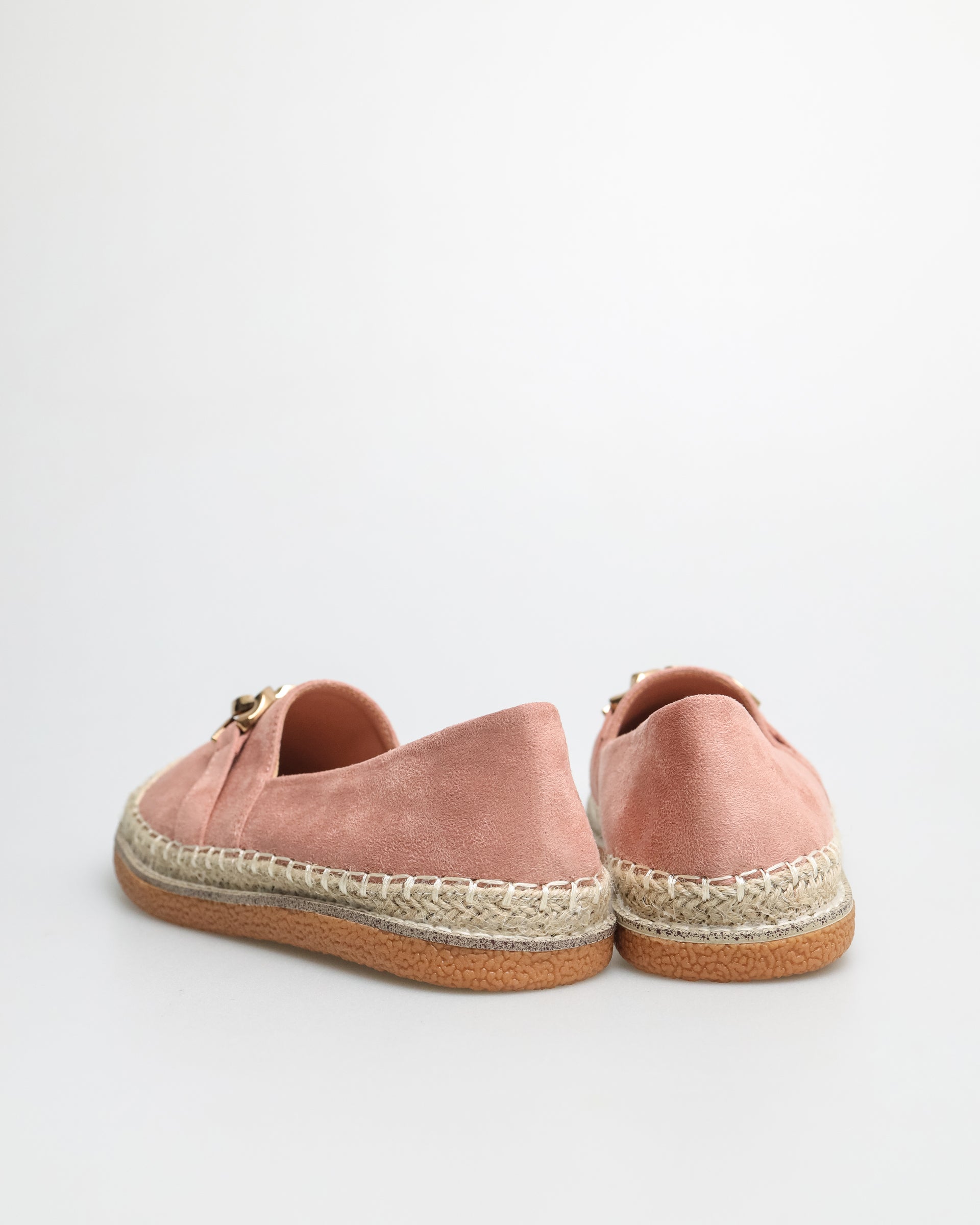 Tomaz YX147 Ladies Espadrille Buckle Flats (Pink)