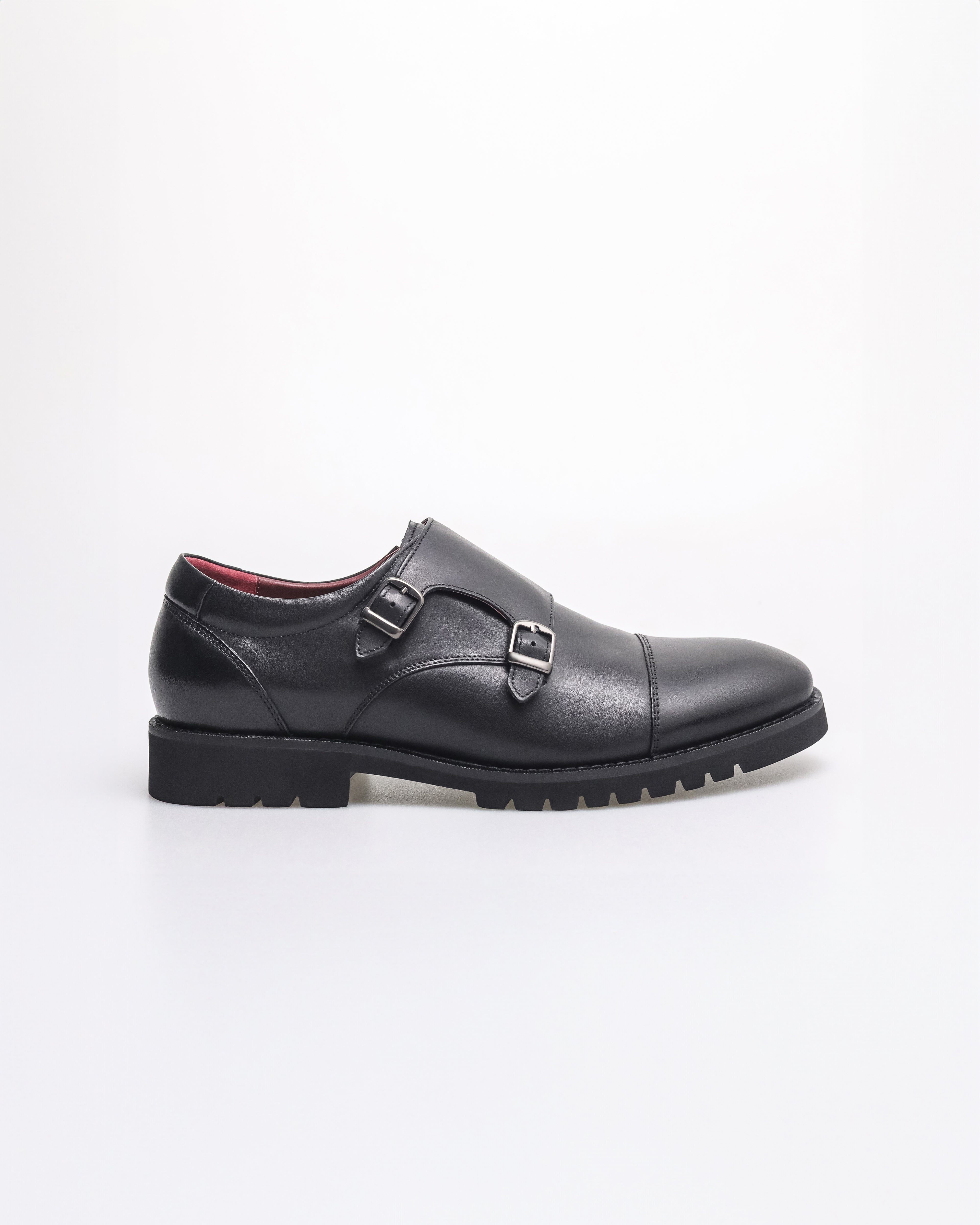 Tomaz HF095 Men's Captoe Monk Strap (Black)