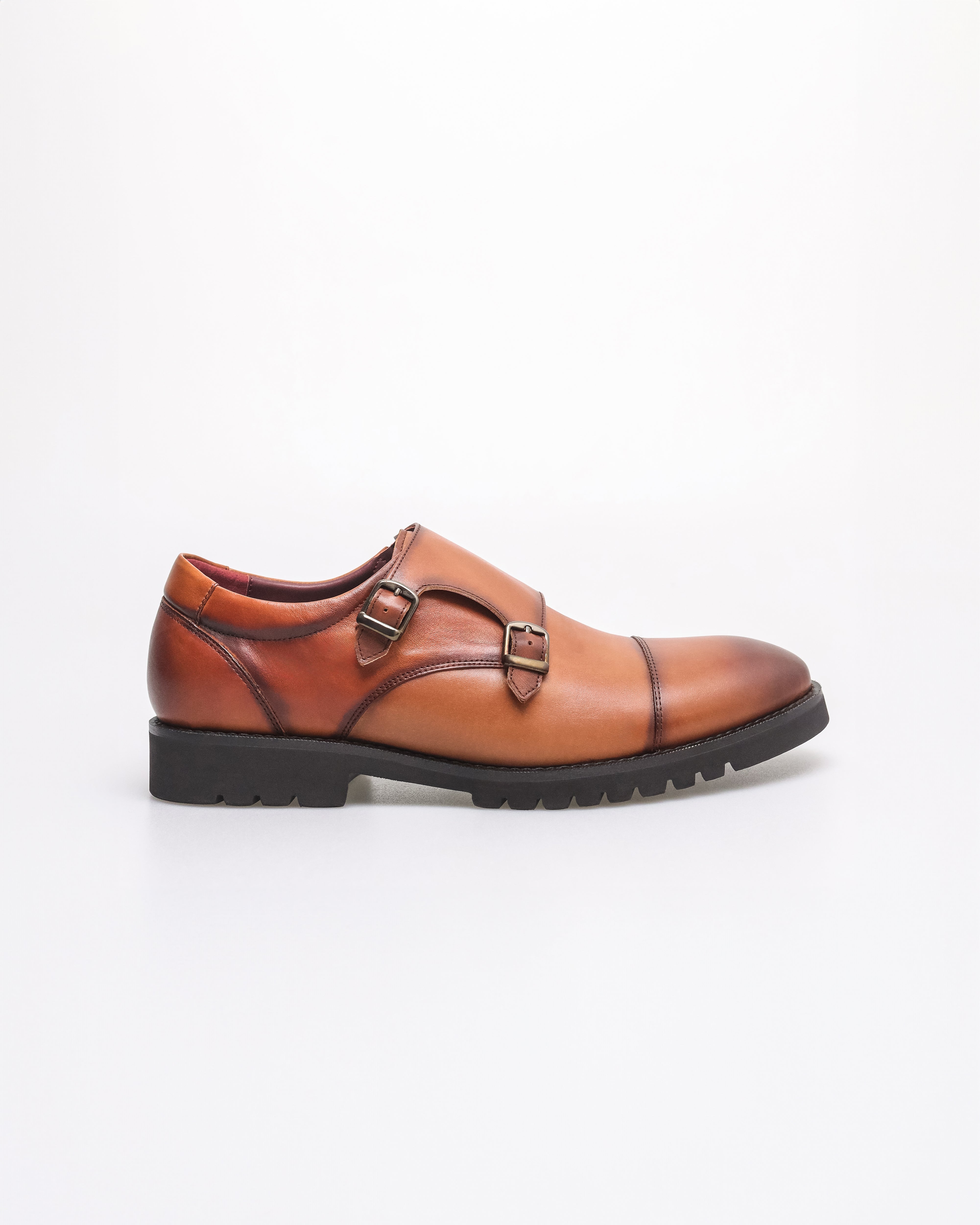 Tomaz HF095 Men's Captoe Monk Strap (Brown)