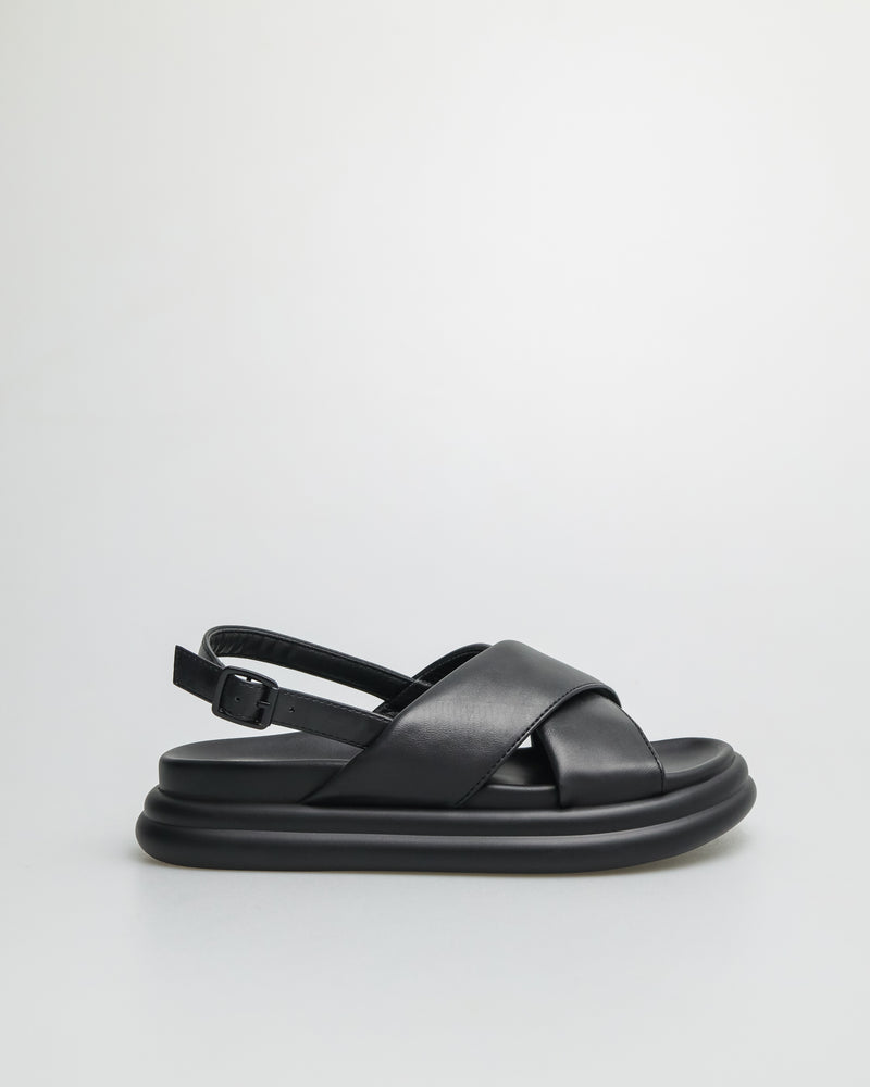 Tomaz YX101 Ladies Crossover Sandals (Black)