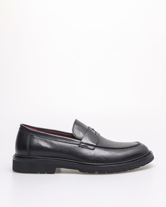 Tomaz HF106 Men's Penny Loafers (Black)