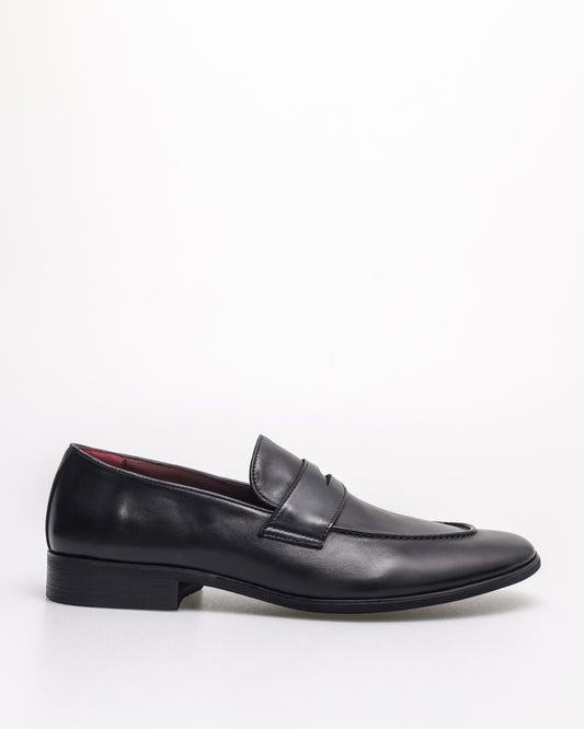 Tomaz HF109 Men's Semicircle Charm Loafers (Black)