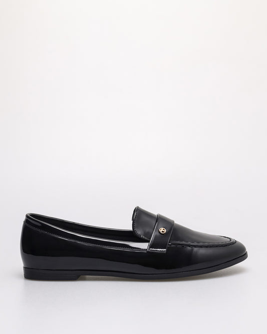 Tomaz NN492 Ladies T-Button Flats (Black)