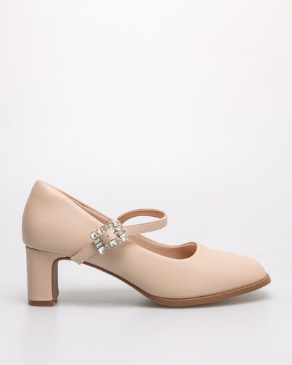 Tomaz NN402 Ladies Ballerina Crystal Heels (Beige)