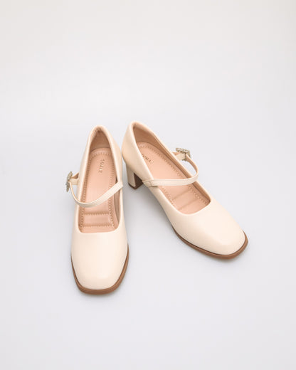 Tomaz NN402 Ladies Ballerina Crystal Heels (Cream)