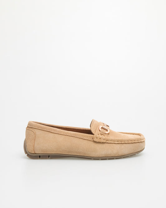Tomaz YX143 Ladies Buckle Loafers (Camel)
