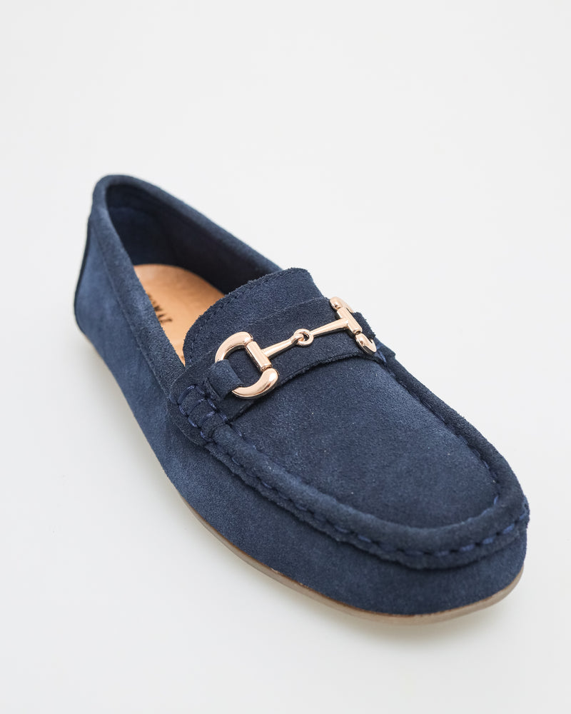 
                  
                    Load image into Gallery viewer, Tomaz YX143 Ladies Buckle Loafers (Navy)
                  
                