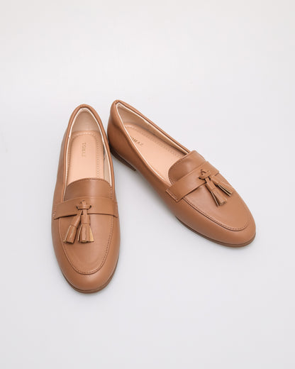 Tomaz NN489 Ladies Tassel Flats (Brown)