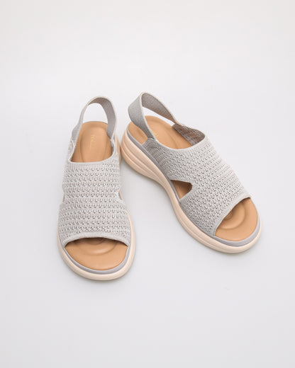 Tomaz NN421 Ladies Knit Slingback Sandals (Light Grey)