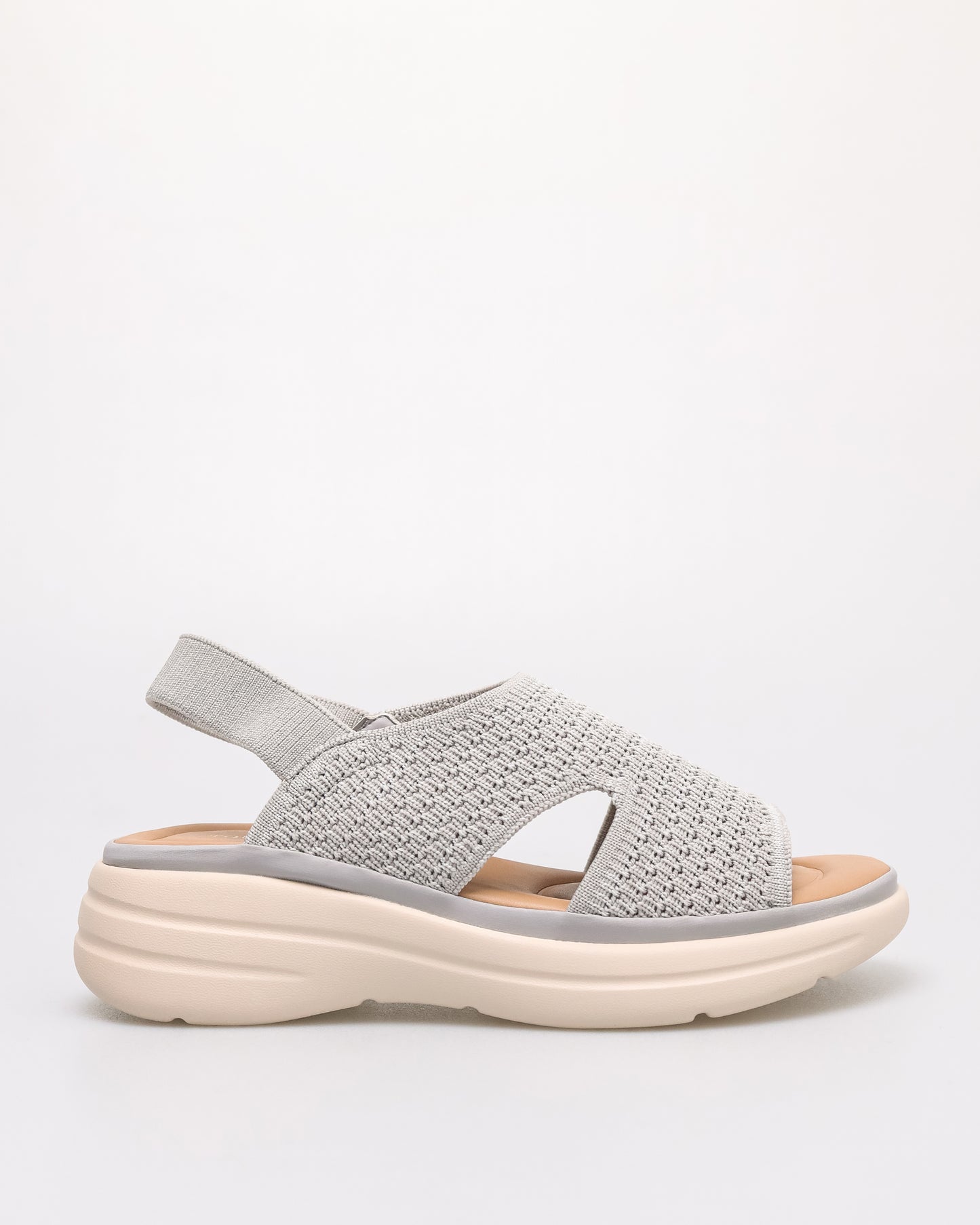 Tomaz NN421 Ladies Knit Slingback Sandals (Light Grey)