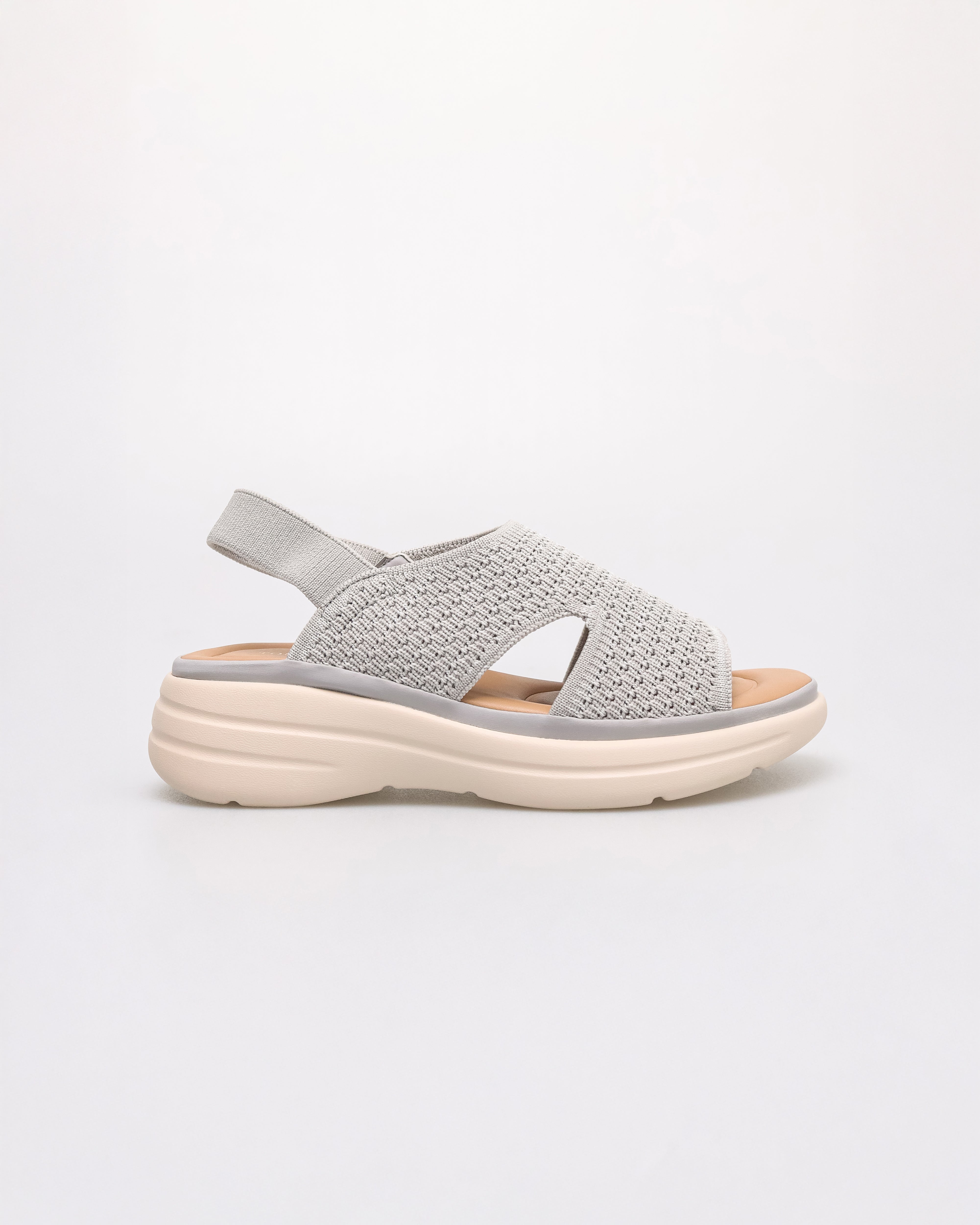 Tomaz NN421 Ladies Knit Slingback Sandals (Light Grey)