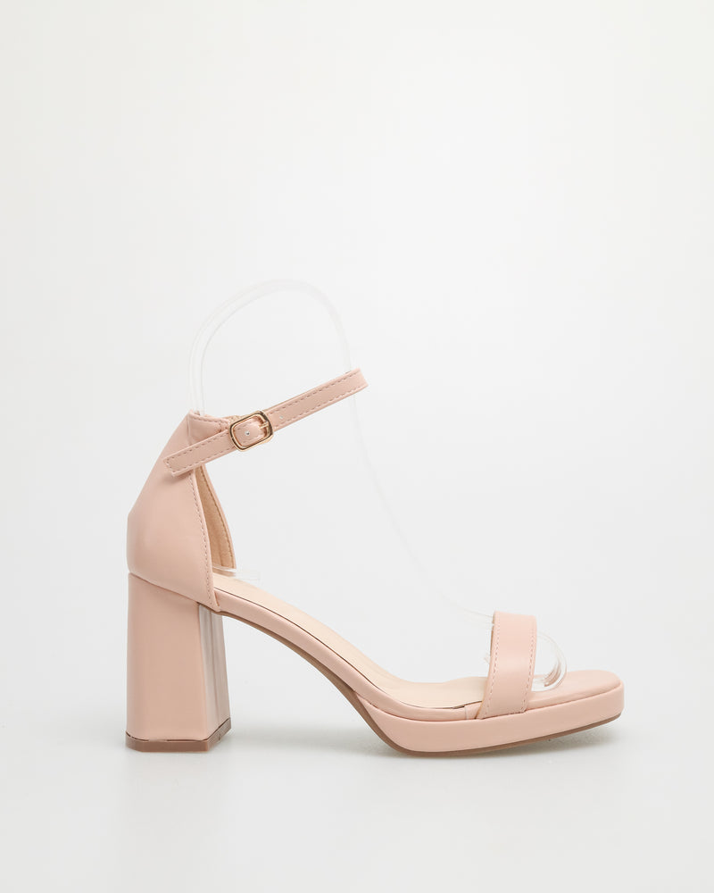 Tomaz NN149 Ladies Ankle strap Heels (Pink)