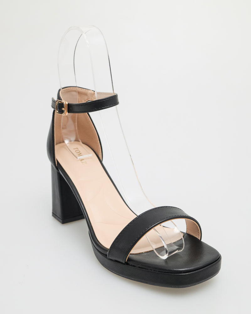 
                  
                    Load image into Gallery viewer, Tomaz NN149 Ladies Ankle strap Heels (Black)
                  
                