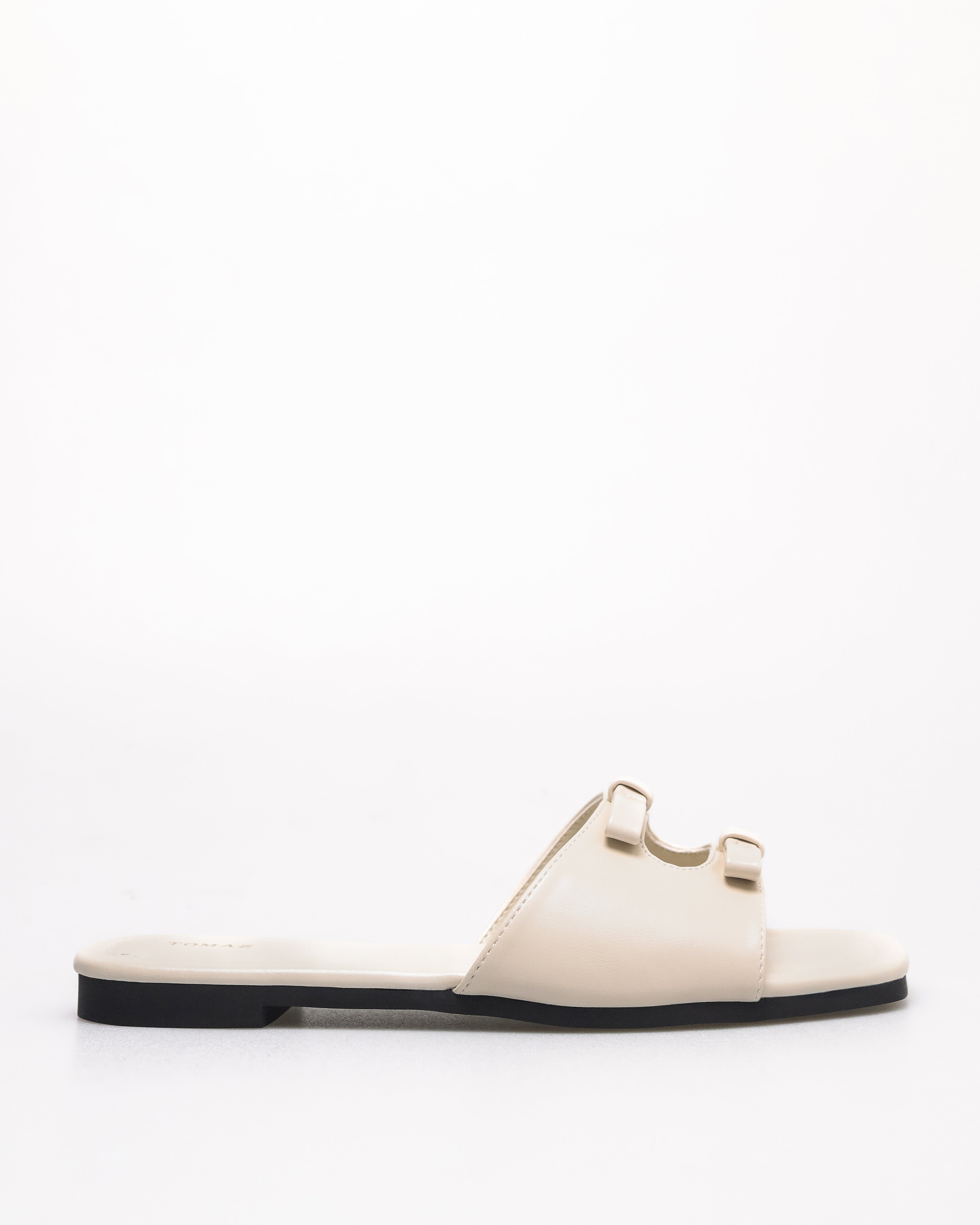 Tomaz NN514 Ladies Duo Folded Bow Flats (Cream)